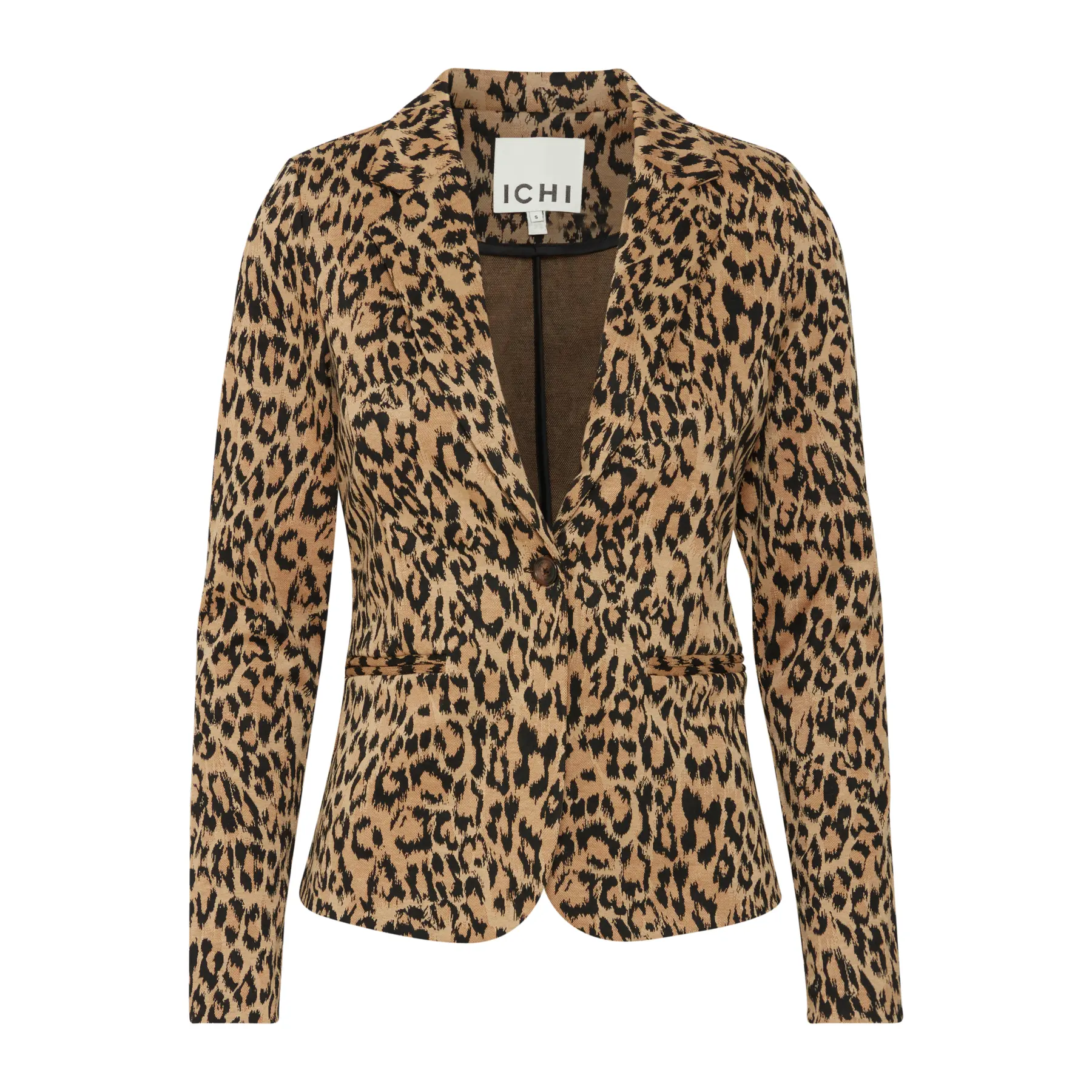 Leopard jacquard blazer for women Ichi Ihkate