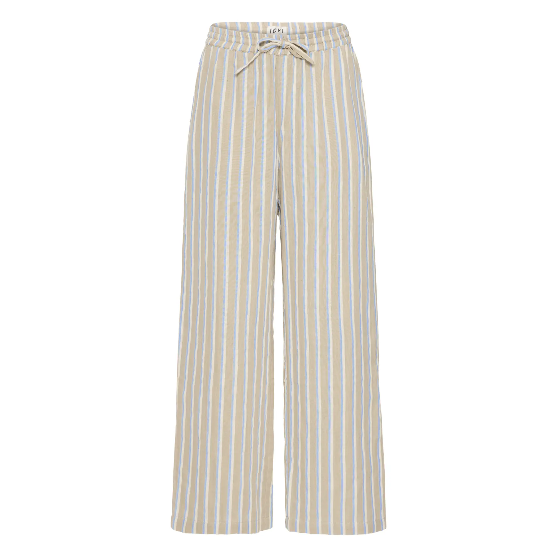 Ichi Women's Bleu Trousers Iafoxa Striped Beach Pt
