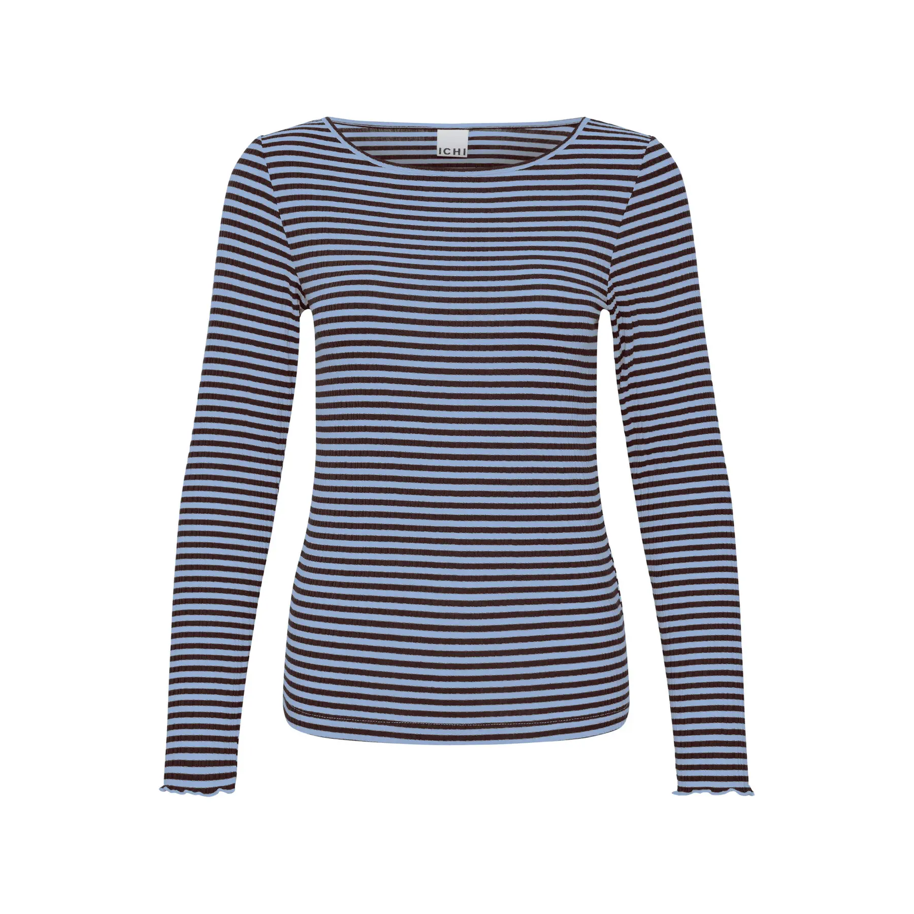Ichi Women's Bleu Long Sleeve T-Shirt Ihcella