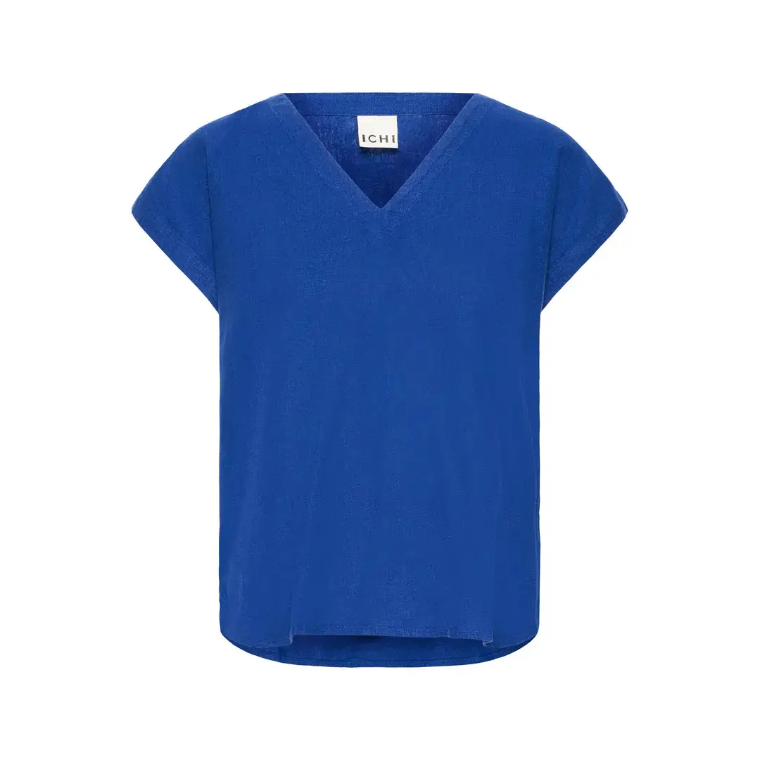 Bluse, kurzärmelig, Damen Ichi Linno