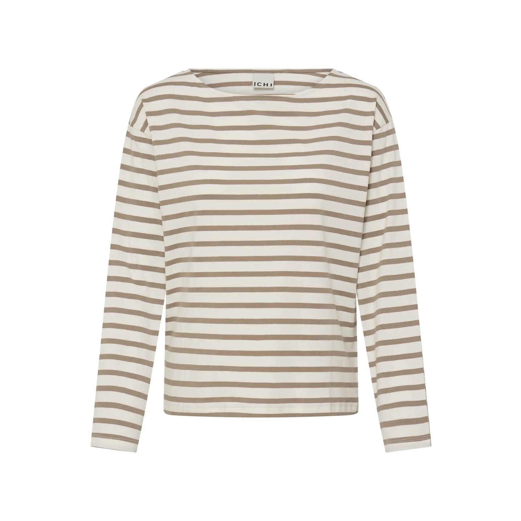 Image of Langärmliges Boot-Ausschnitt-T-Shirt für Damen Ichi Mira 2