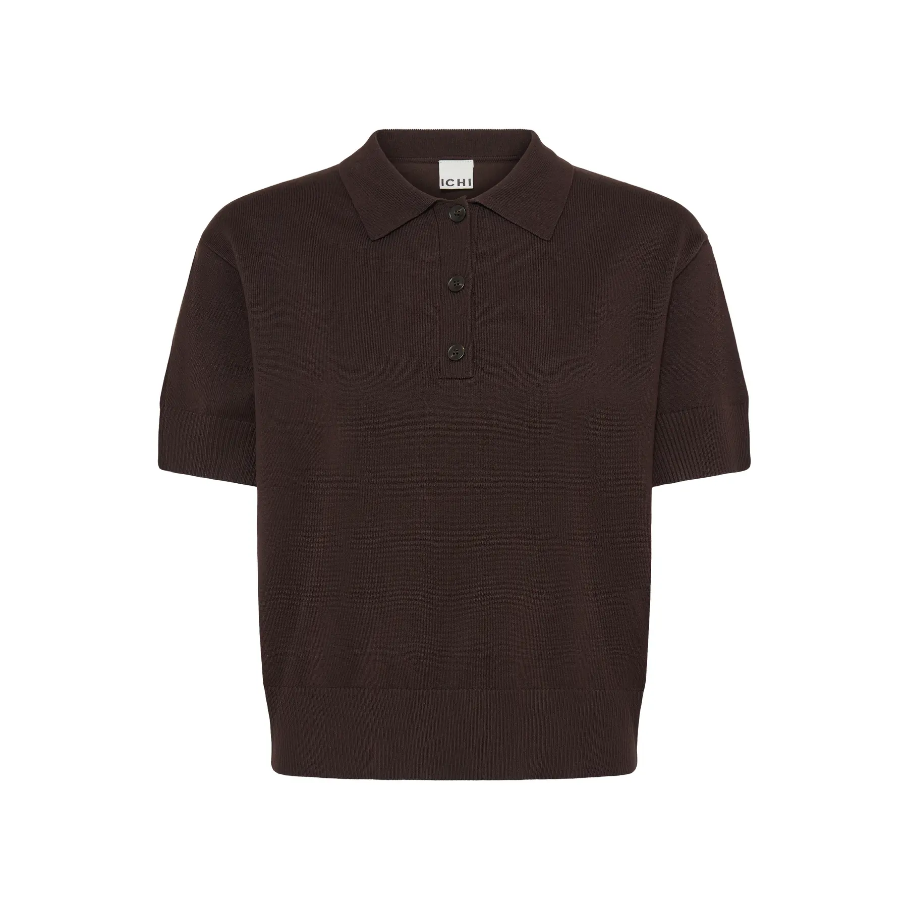 Ichi Women's Marron Polo Shirt Luls