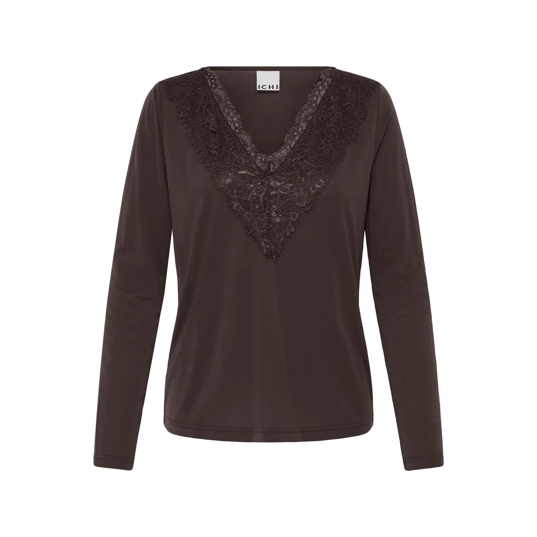 Ichi Women's Marron Long Sleeve T-Shirt Ihlike