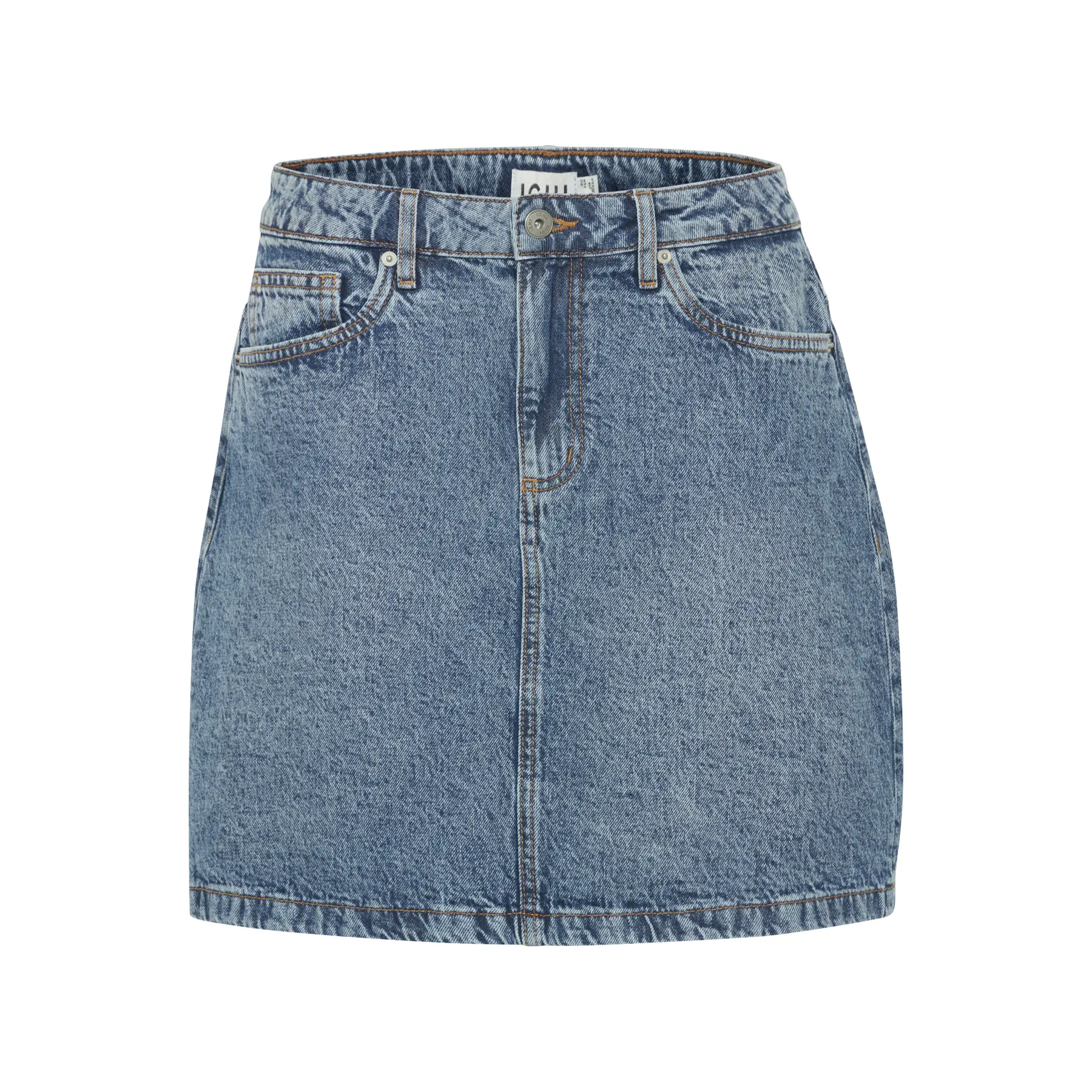 Ichi Damen Bleu Jeansrock Aveny