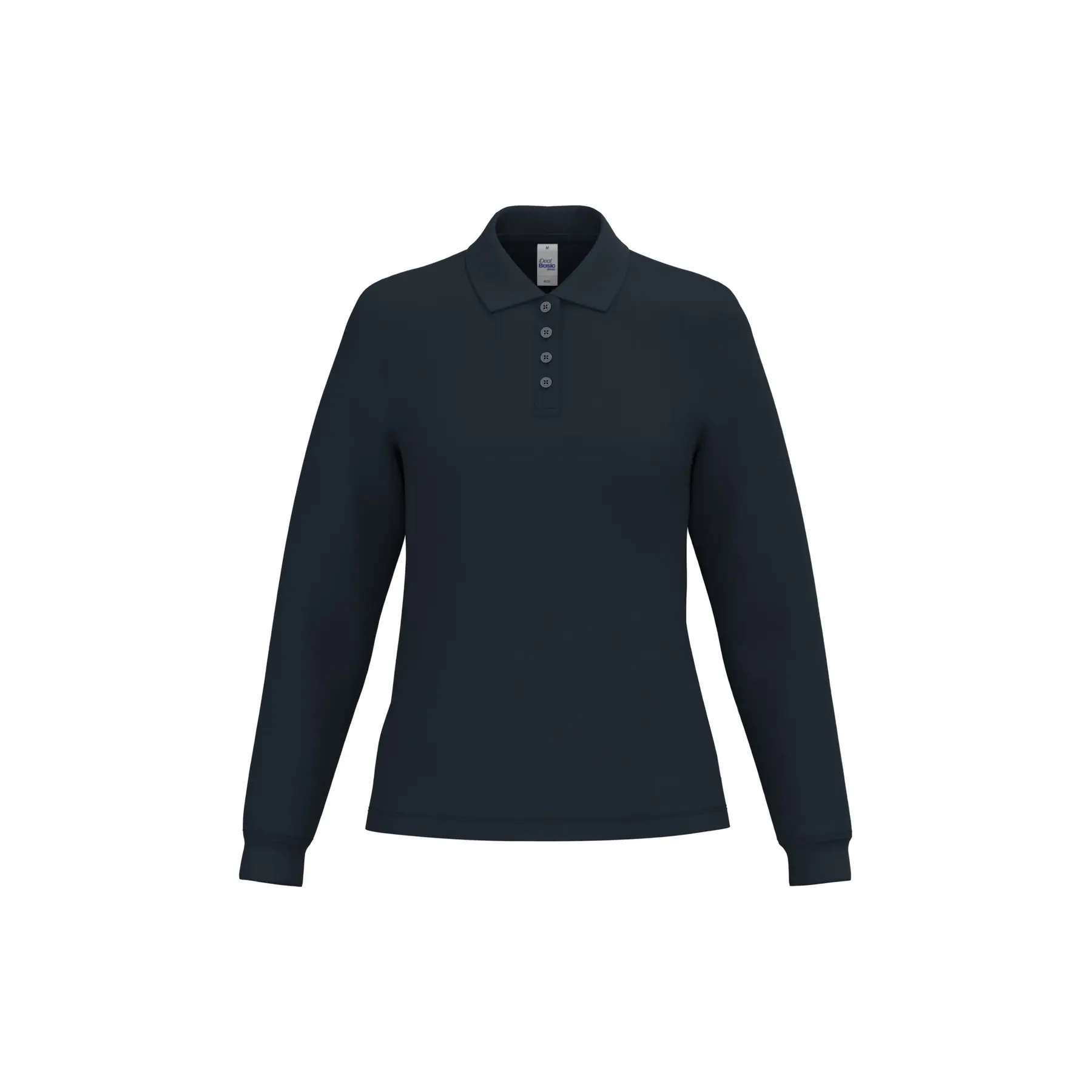Piqué-Poloshirt mit langen Ärmeln, Damen iDeal Basic Brand