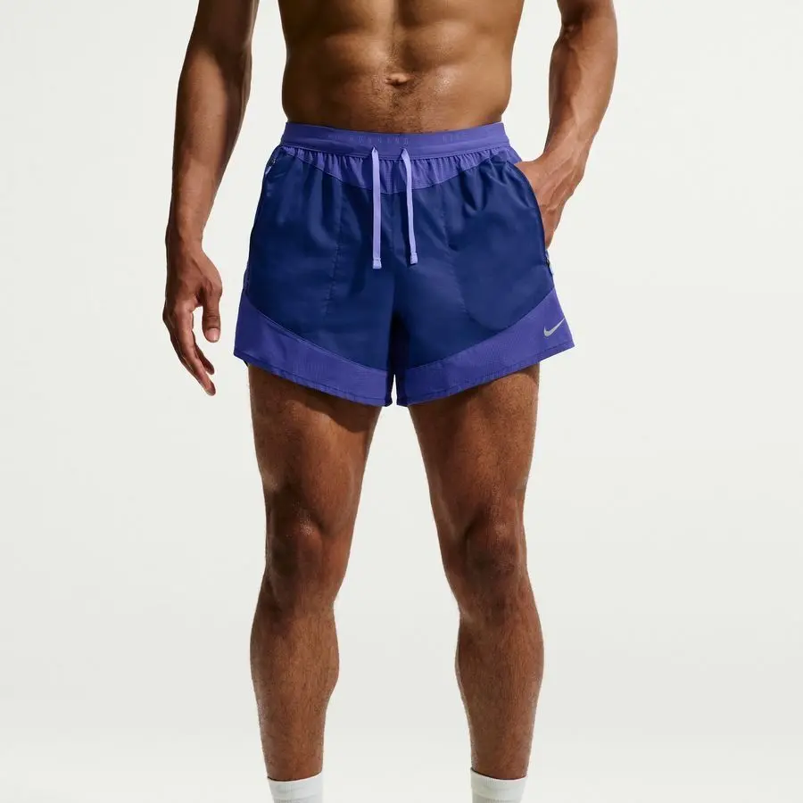 Nike Men's Bleu Shorts With Integrated Undershorts Dri-Fit Stride Plus