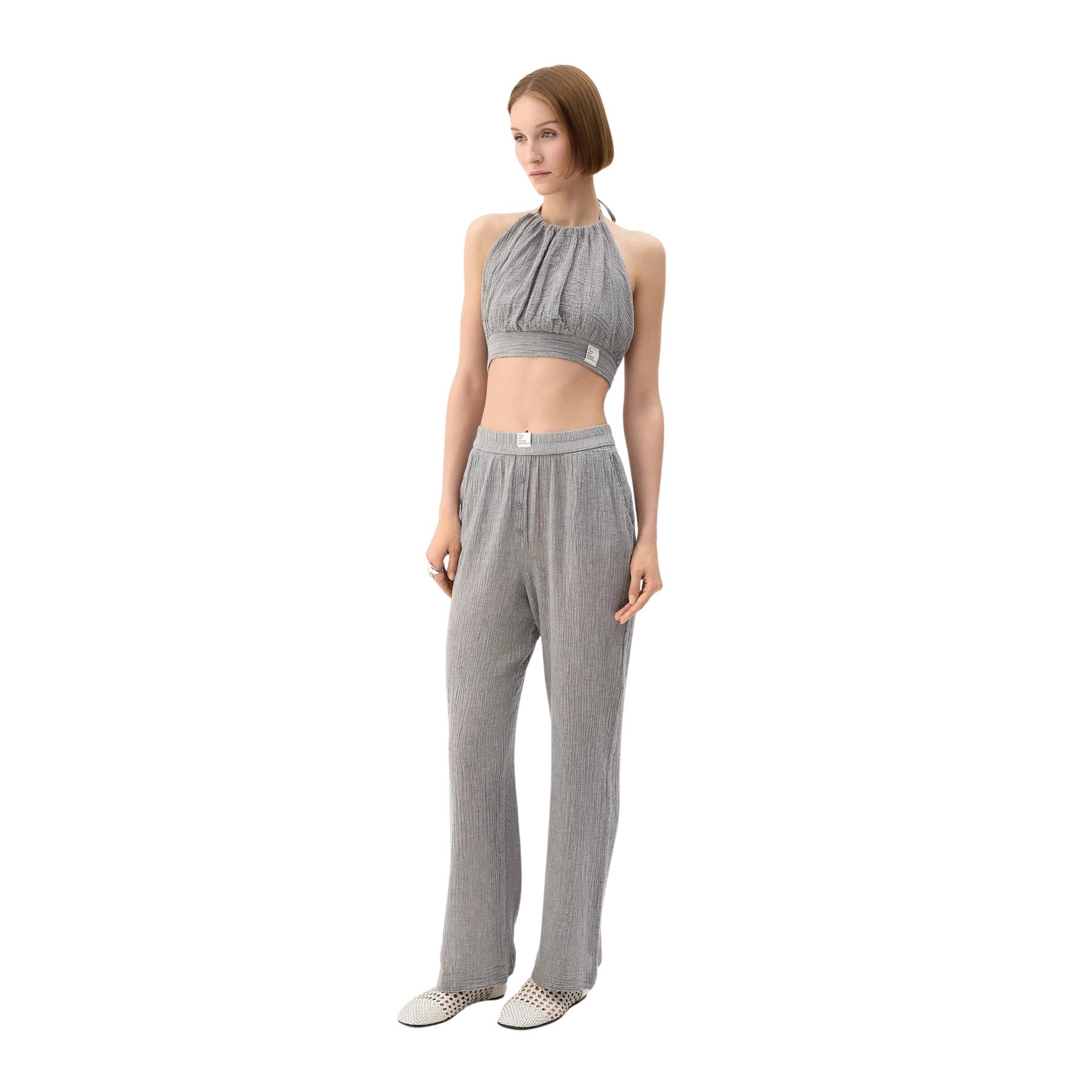 8684704630095 - Cropped Top mit Falten für Damen Ikikiz