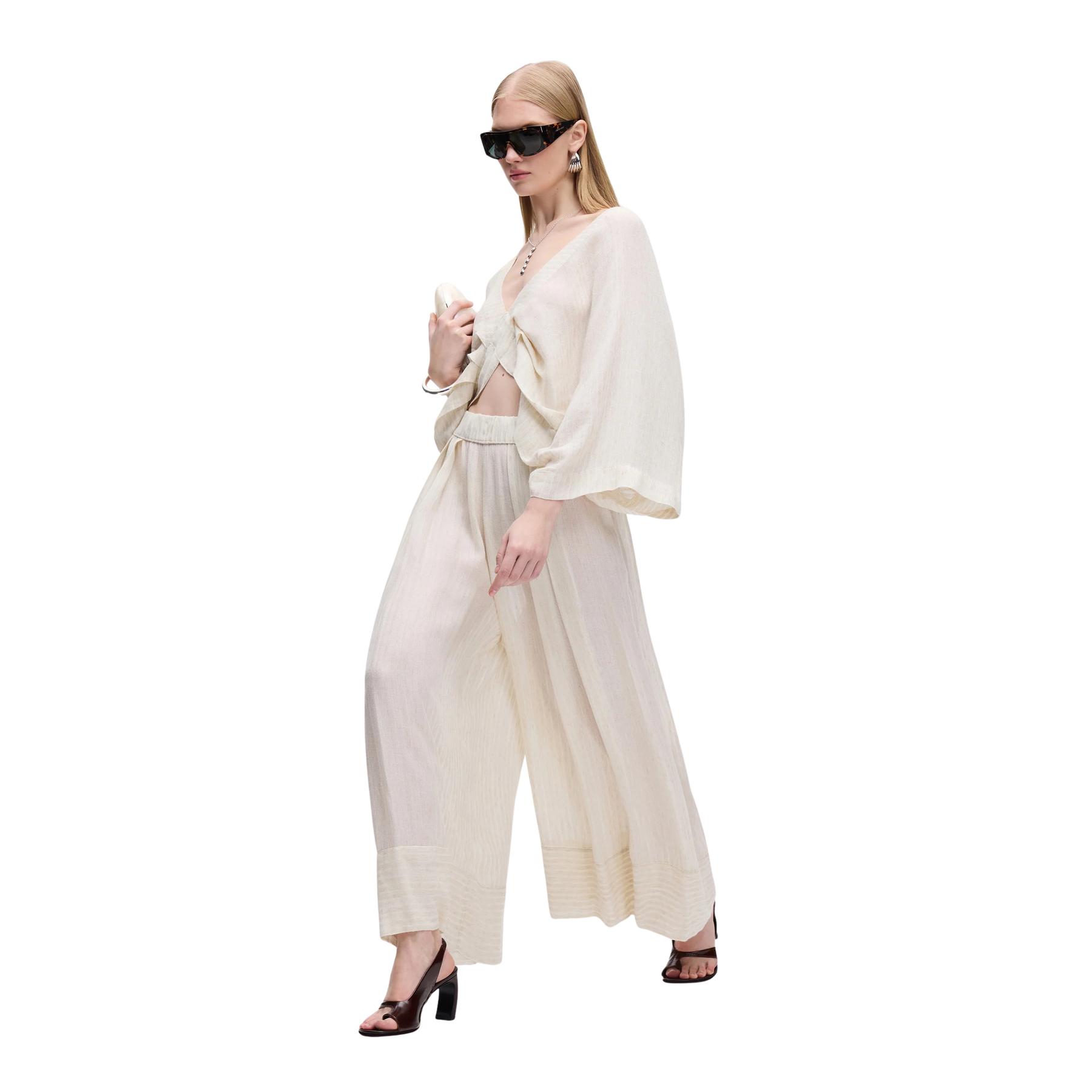 8684704630699 - Plissierter Palazzo-Hose für Damen Ikikiz