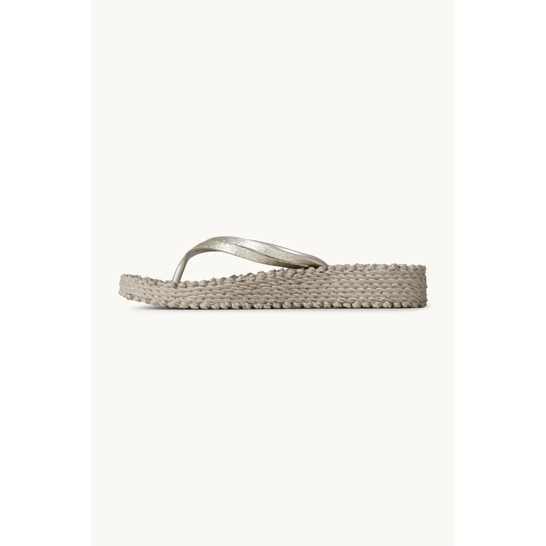 Ilse Jacobsen Hornbæk Women's Gris Wedge Platform Flip-Flops Glitter