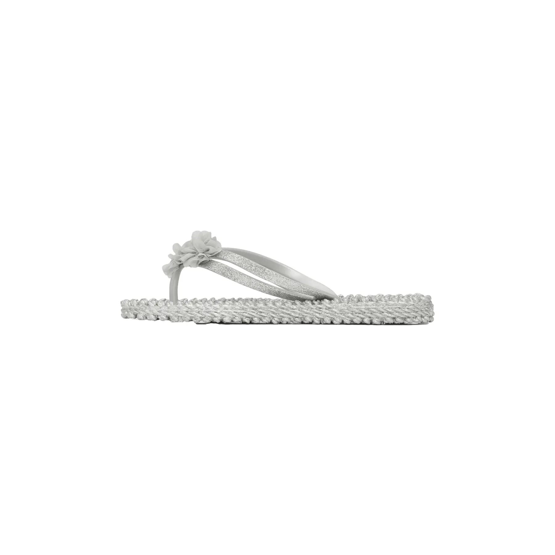 Infradito a fiori glitterate donna