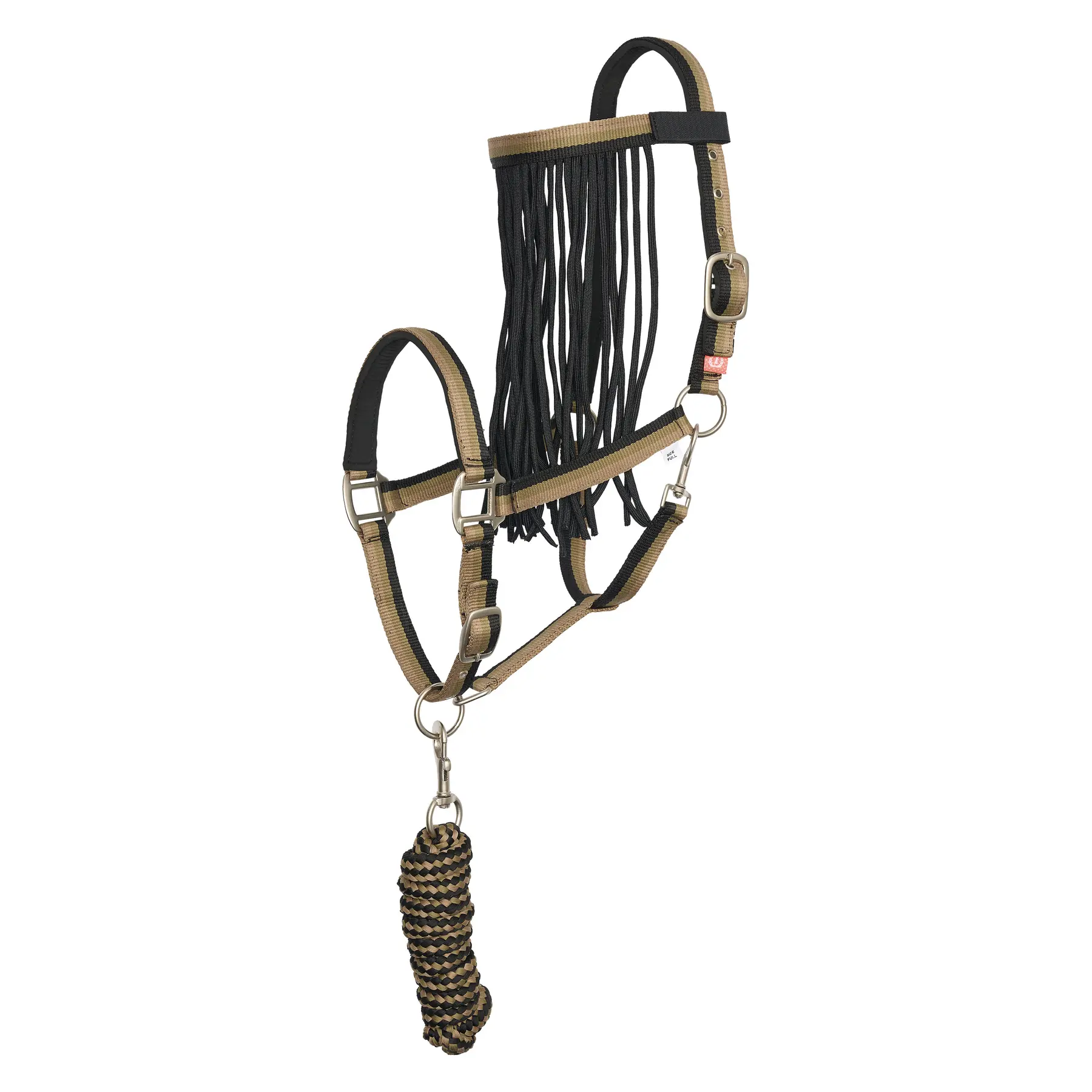 Imperial Riding Vert Nylon Halter And Lead Rope Set For Horse With Fly Browband