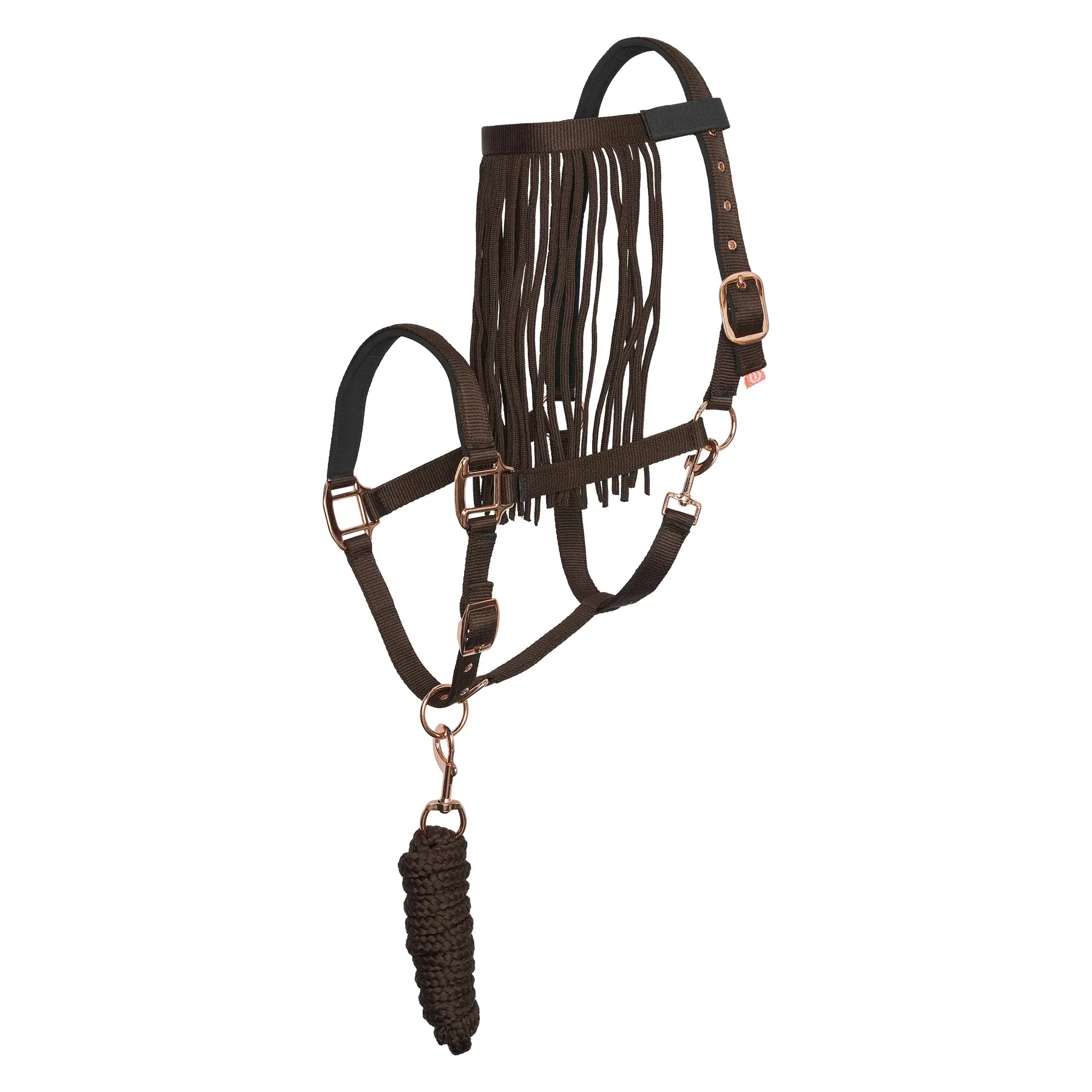 Comparer les prix de Ensemble licol nylon et longe pour cheval avec frontal anti-mouches Imperial Riding 1