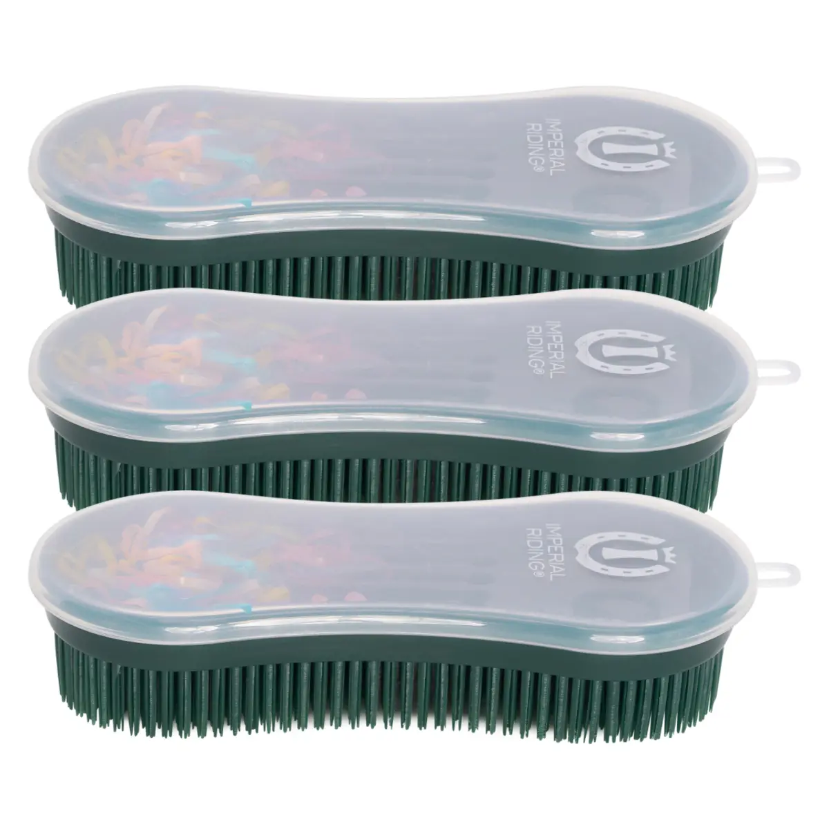 Imperial Riding Vert Curry Combs And Mane Elastics Perfection (X3)