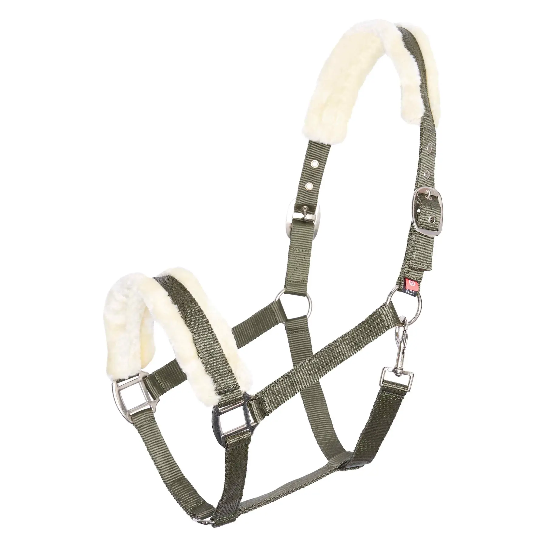 Imperial Riding Vert Horse Halter With Faux Fur Classic Fur