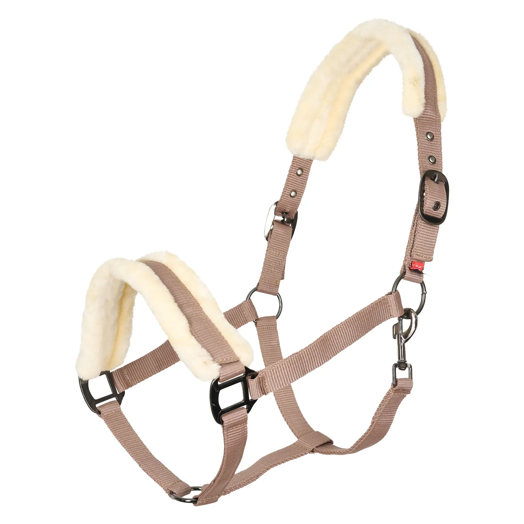 Imperial Riding Marron Horse Halter With Faux Fur Classic Fur