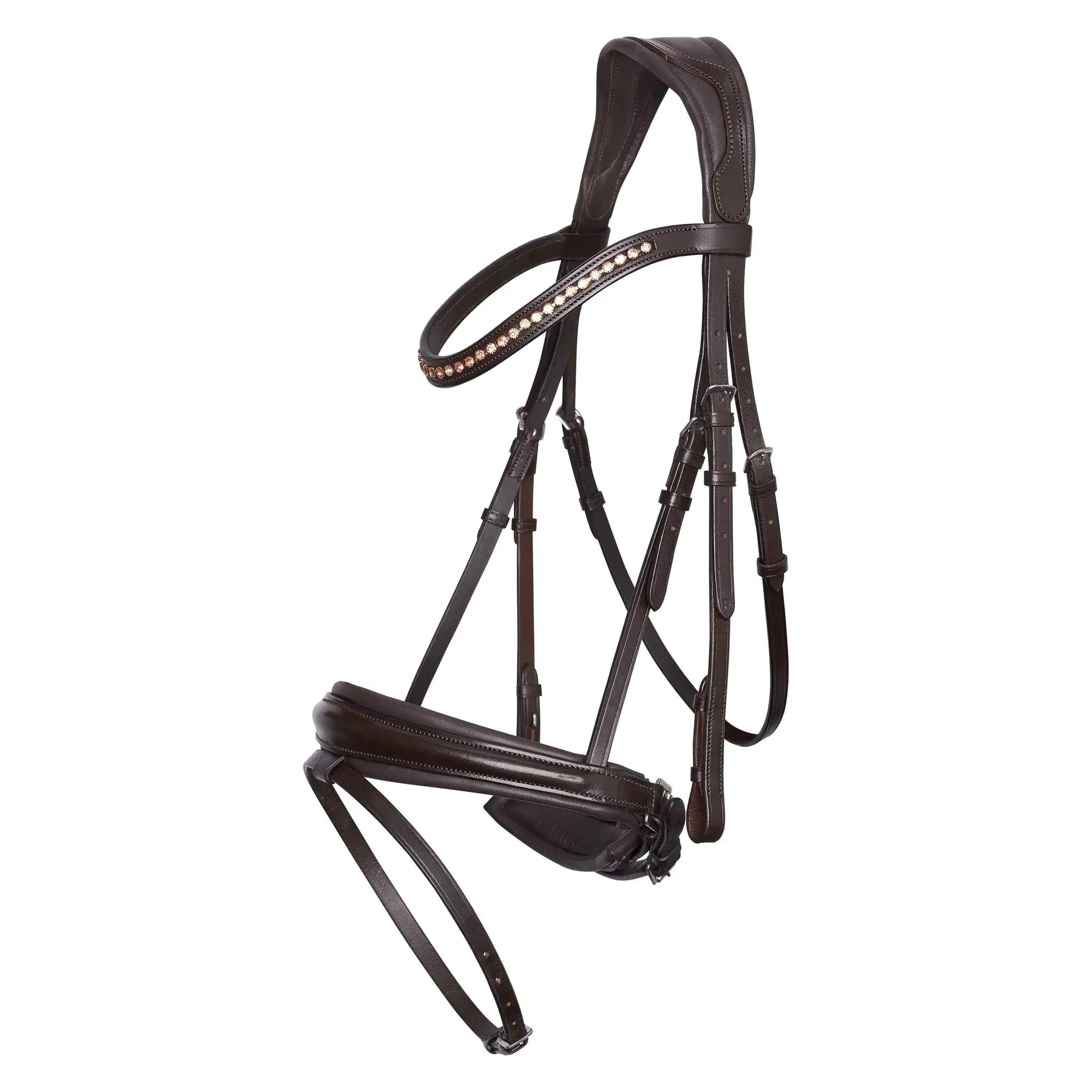 Imperial Riding Marron Riding Bridle + Noseband Fria