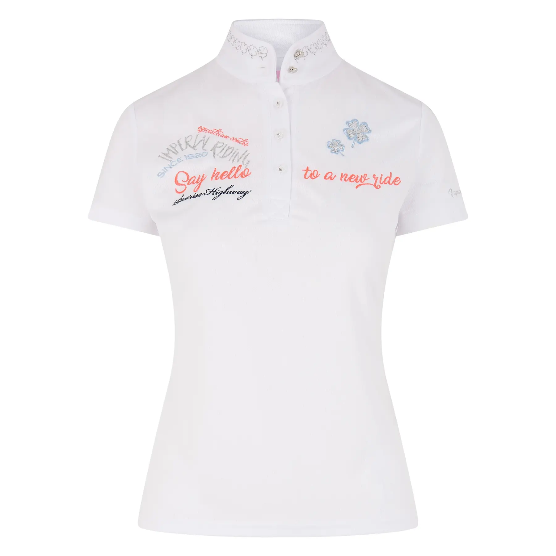 Comparer les prix de Polo d'équitation de concours femme Imperial Riding Double Lucky