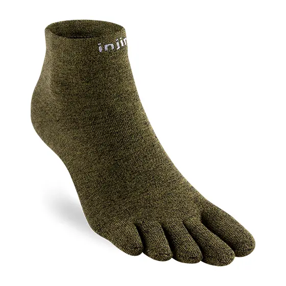 Injinji Unisex Gris Football Socks Liner Mini-Crew
