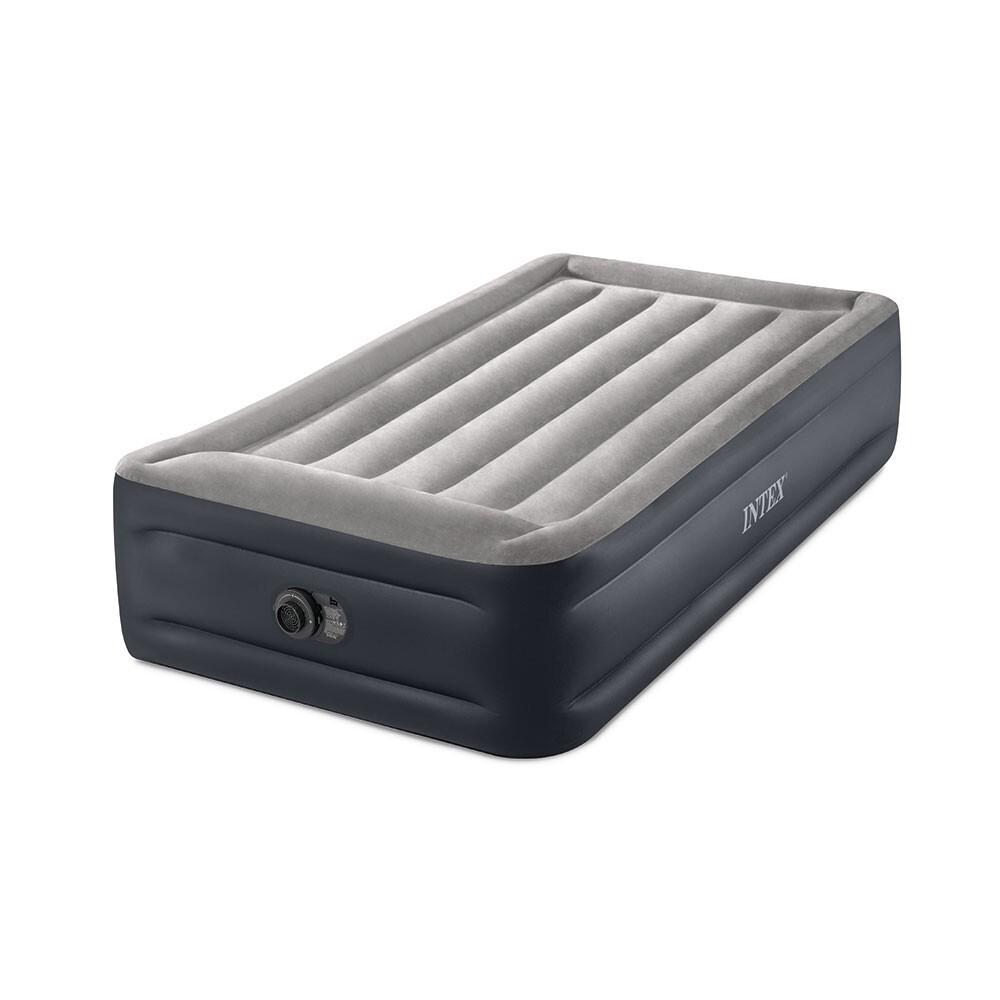 6941057422879 - 64132ND Luftbett DuraBeam DeluxePillowRestRaised mit 220V Pumpe Twin mit Aufbewahrungs-Tasche Grau