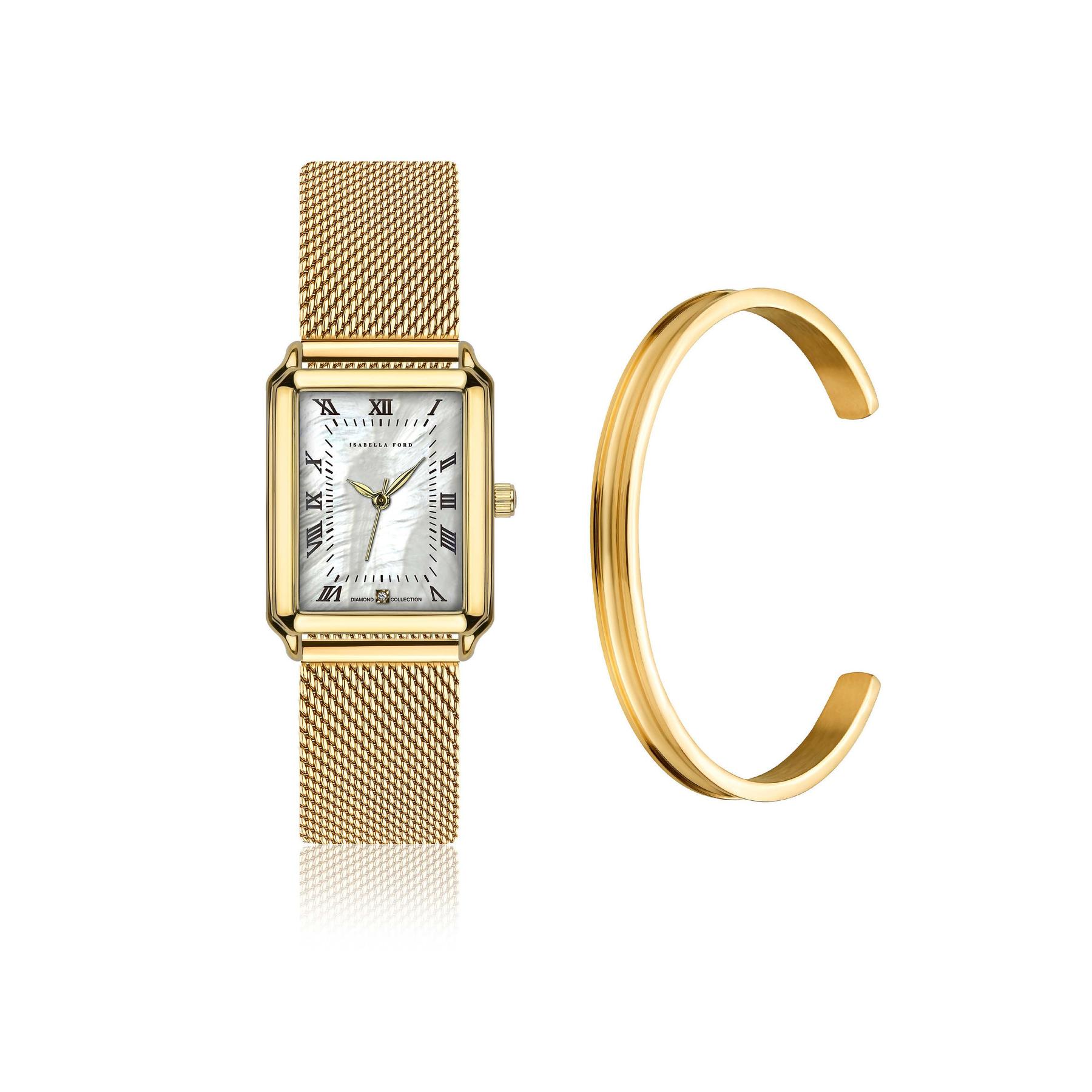 7756612663869 - Damenarmbanduhr und Armband Coralie