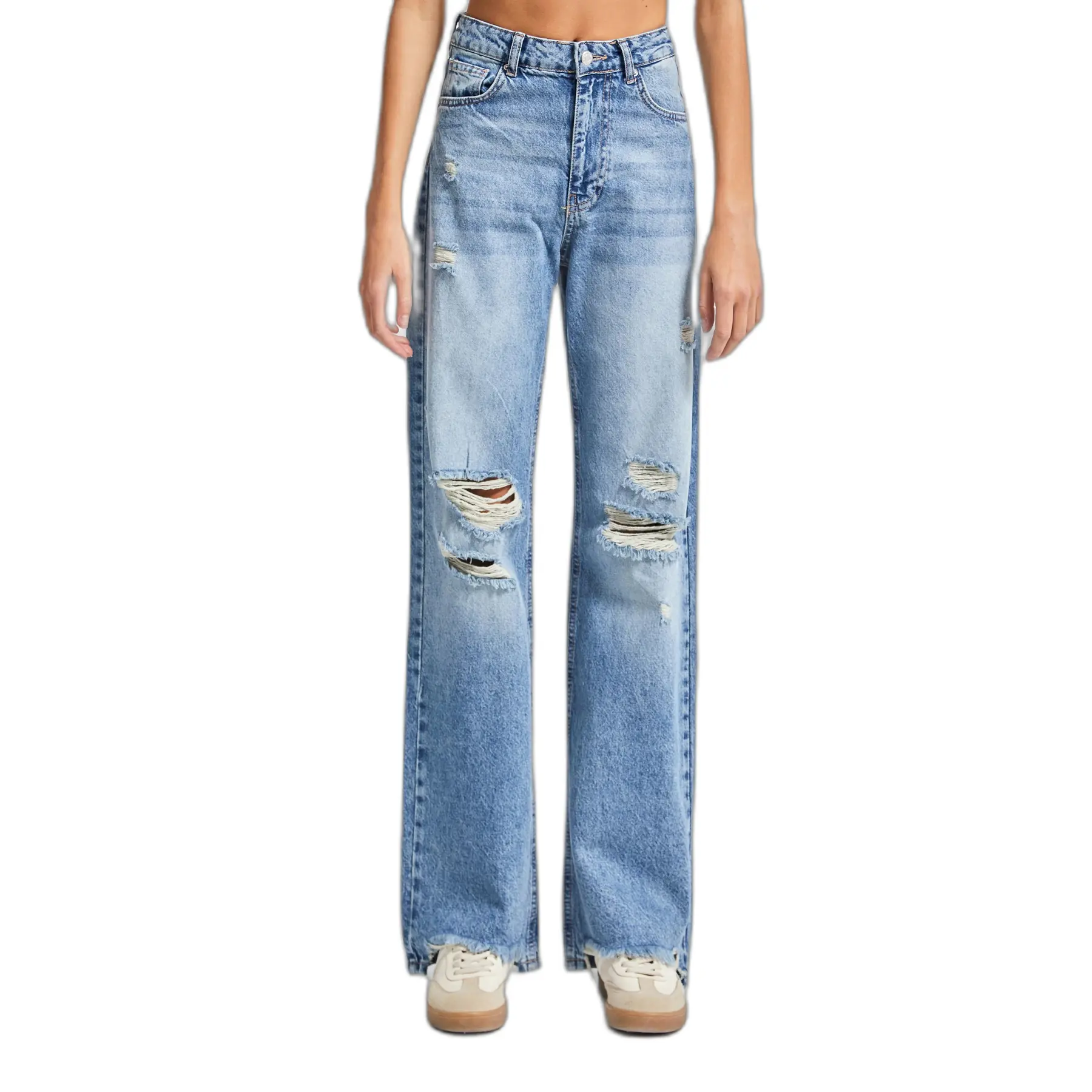 Hochtaillierte Straight Jeans Damen It's Basic Emma