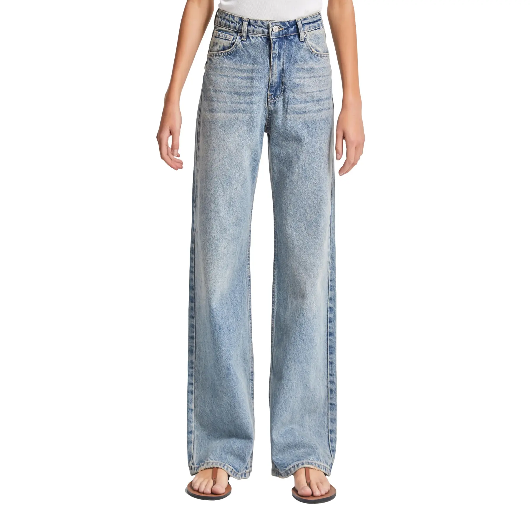 Jeans Straight vita alta donna  Emma