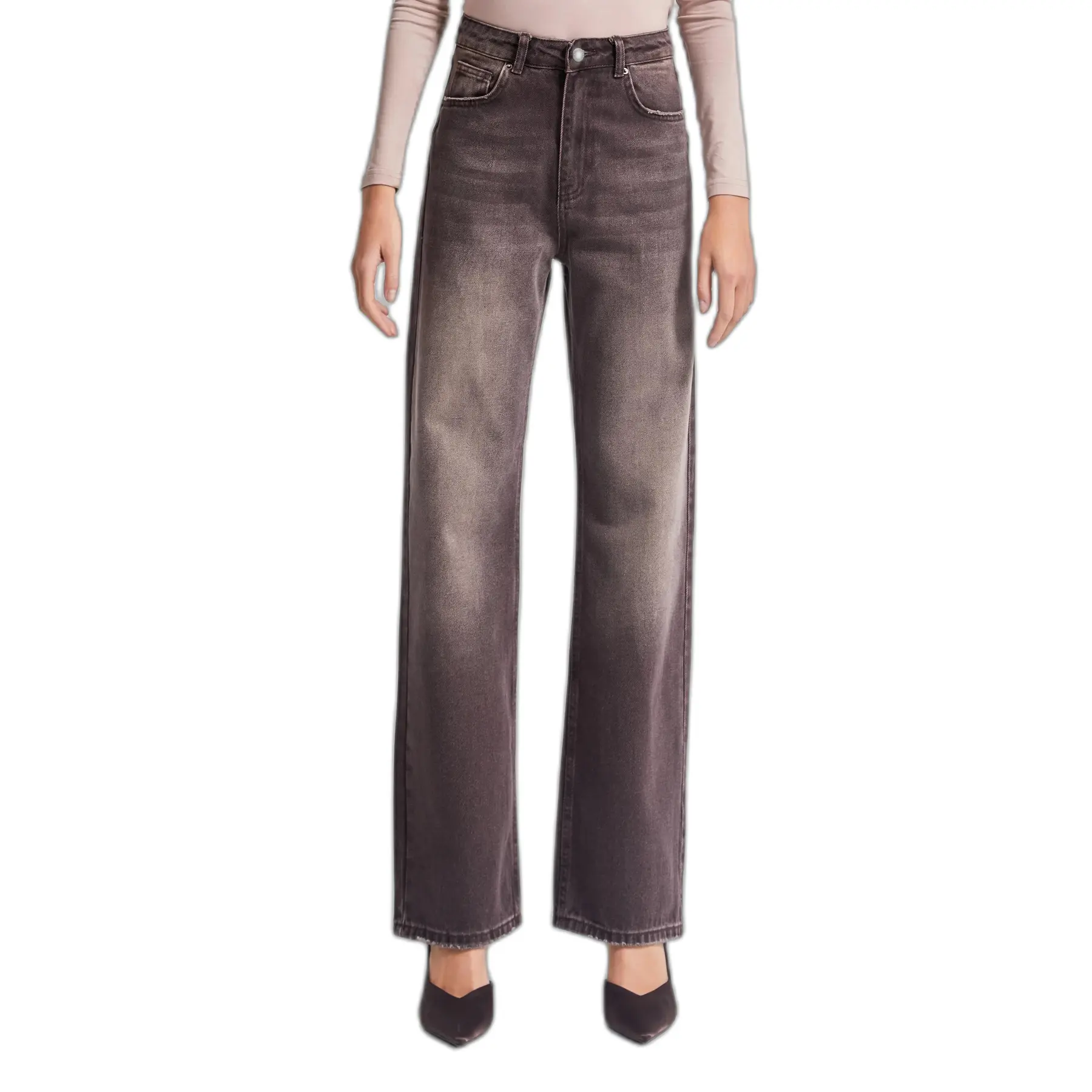 Hochtaillierte Straight Jeans Damen It's Basic Emma