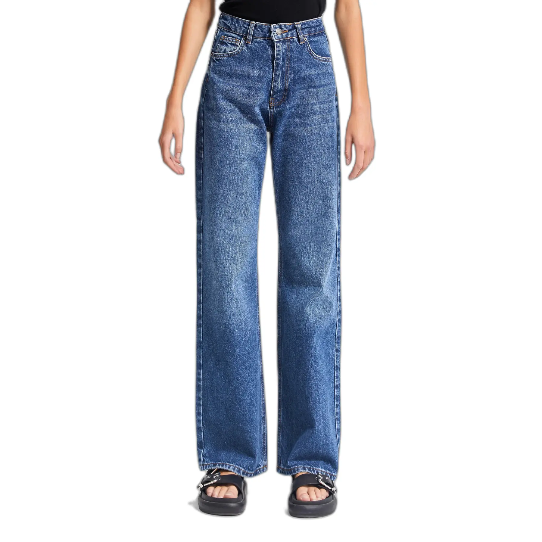 Jeans Straight vita alta donna  Emma