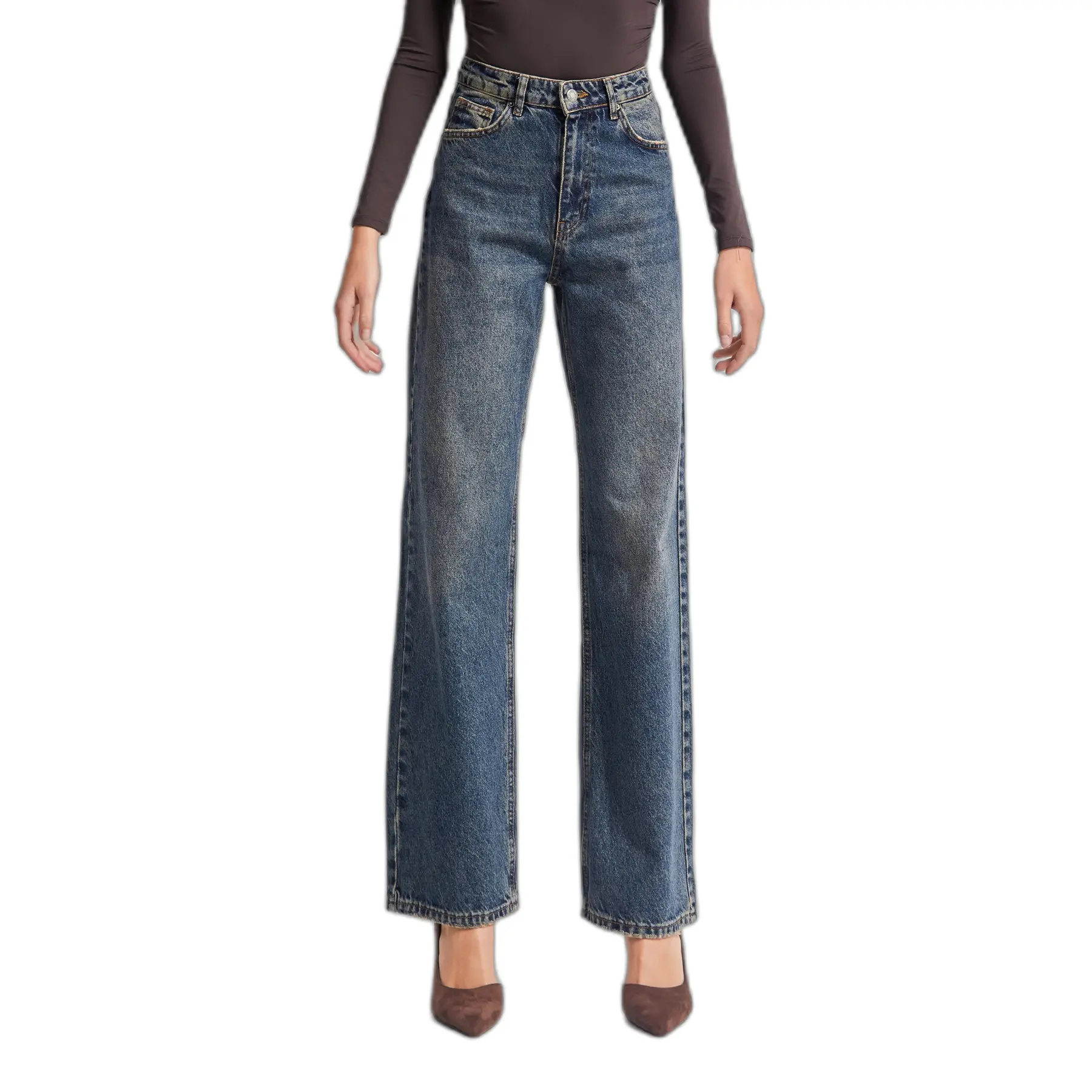 Jeans Straight vita alta donna  Emma