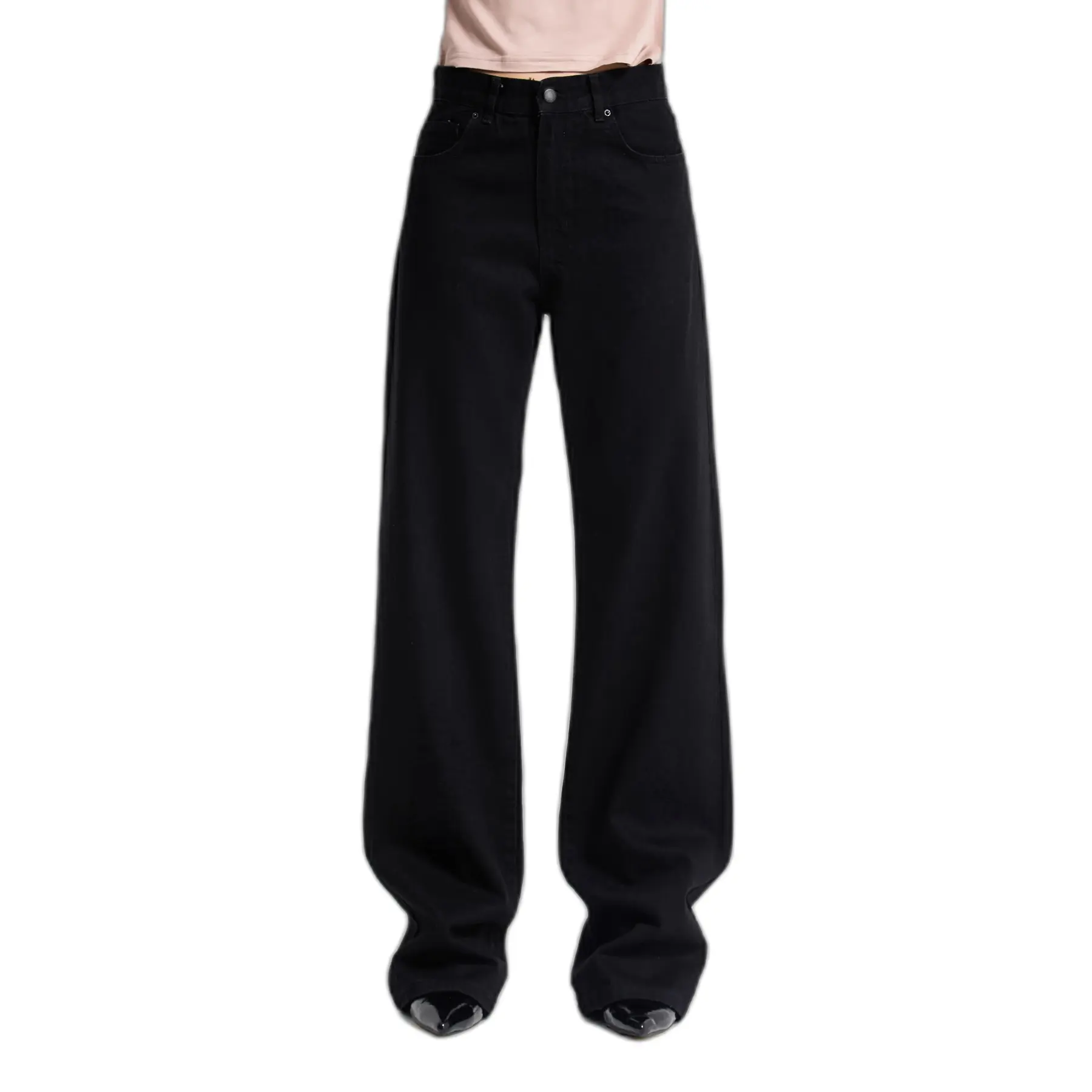 Hoch sitzende lockere Jeans für Frauen It's Basic Sofia