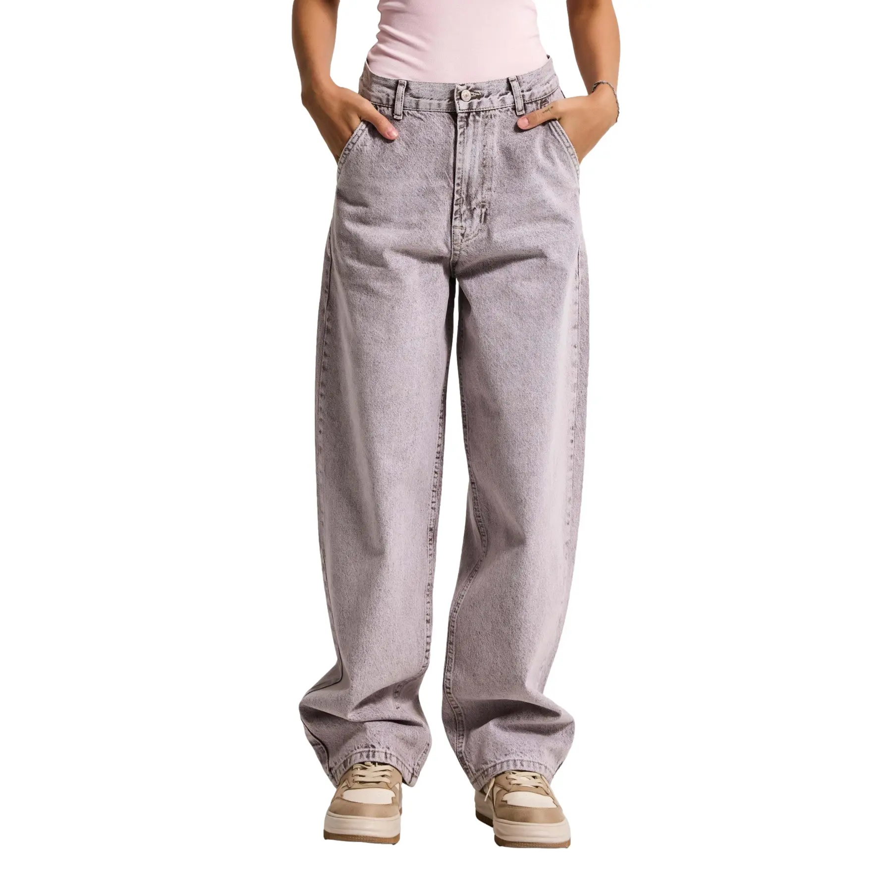 Jeans Straight vita media donna  Nora Skater