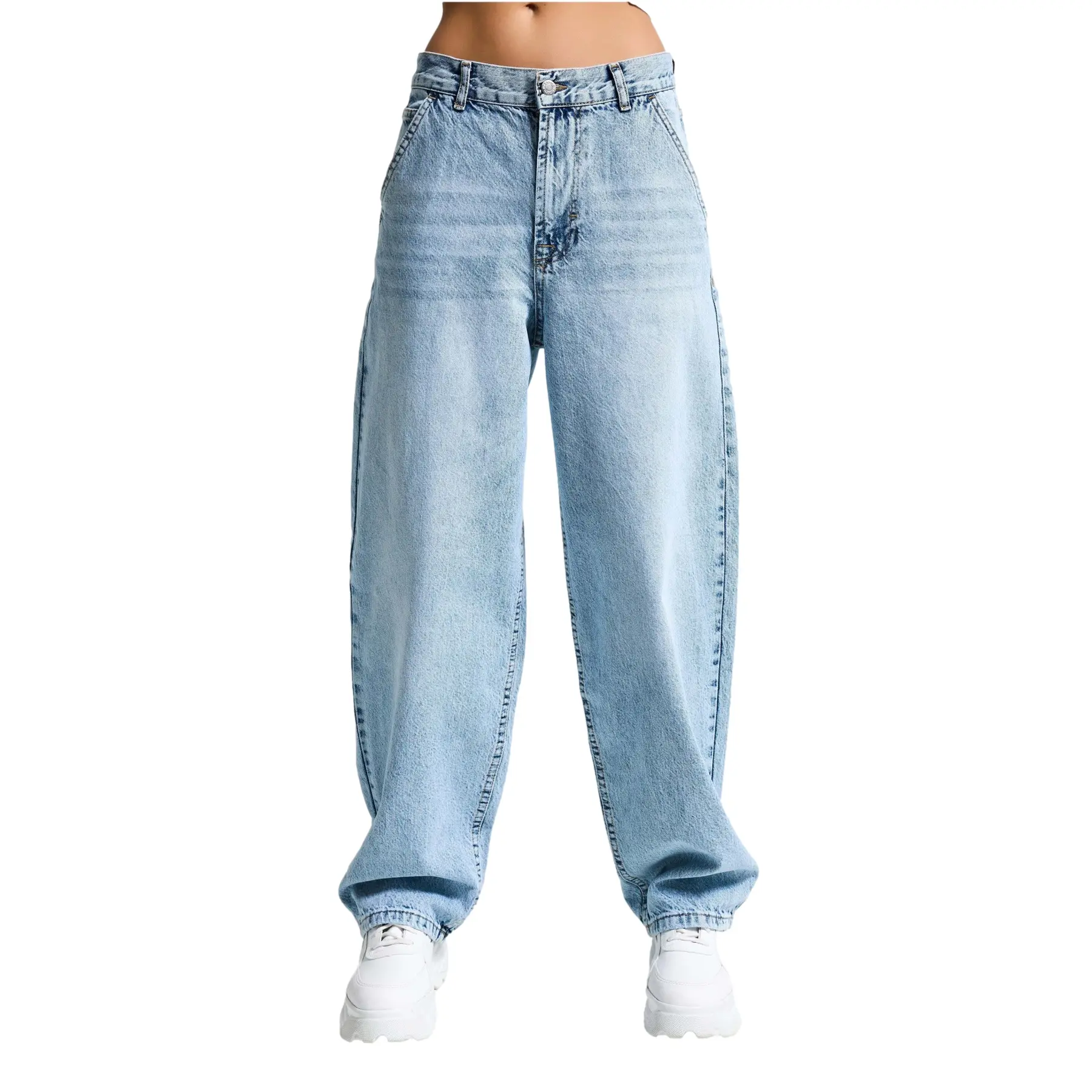 Jeans Straight Mittlere Taille Damen It's Basic Nora Skater