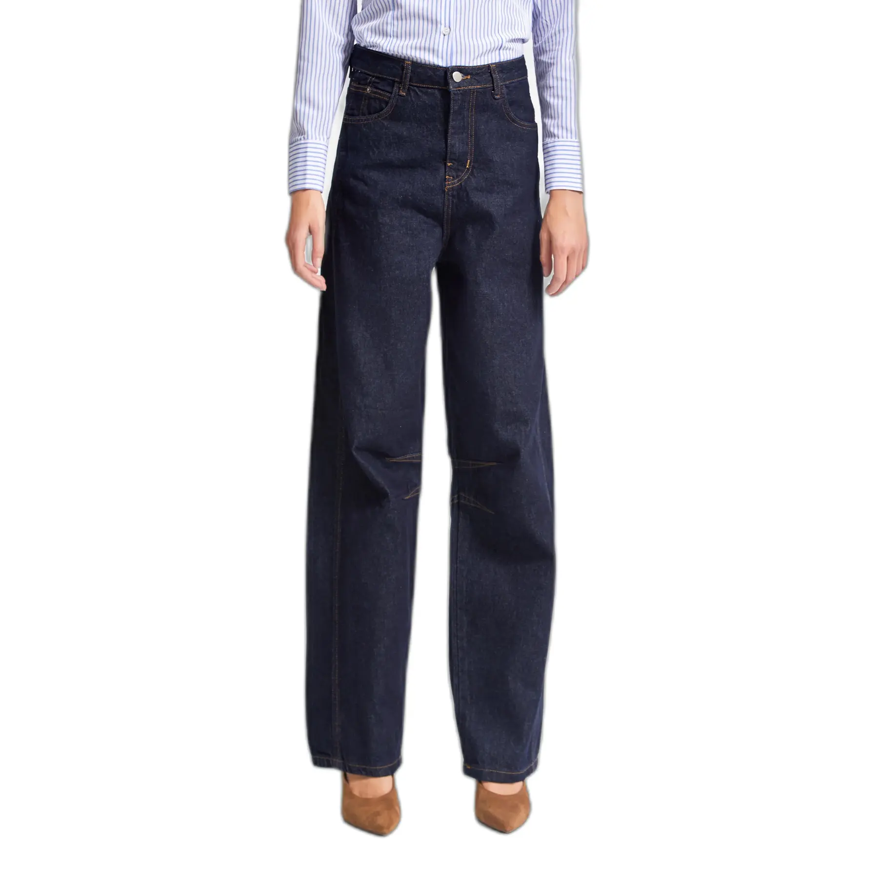 Jeans Baggy Tapered vita media donna
