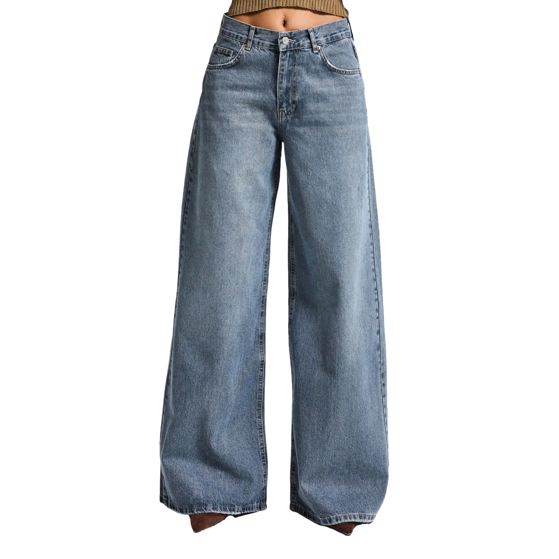 Jeans Palazzo vita media donna  Elena
