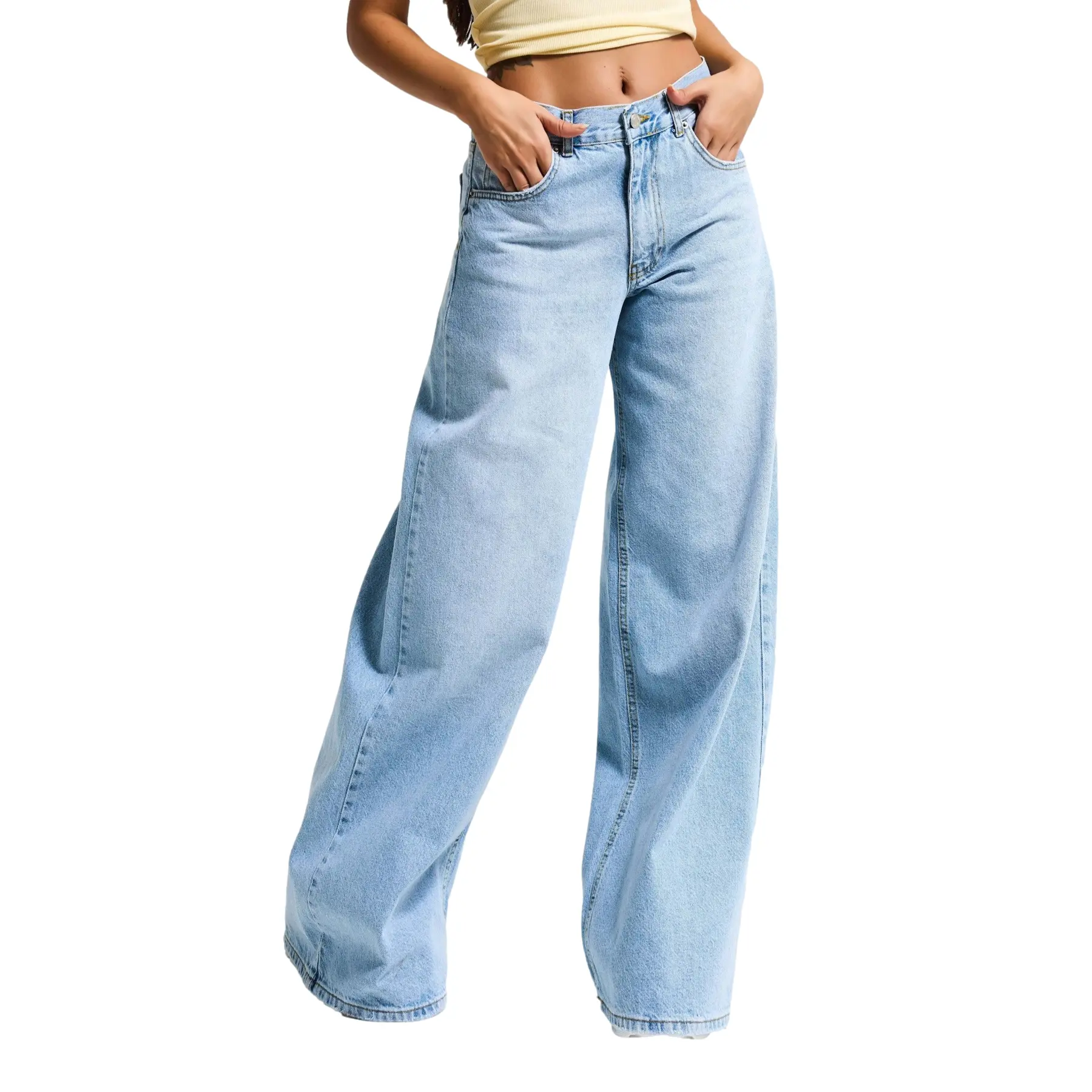Jeans Palazzo mittlere Taille Damen It's Basic Elena