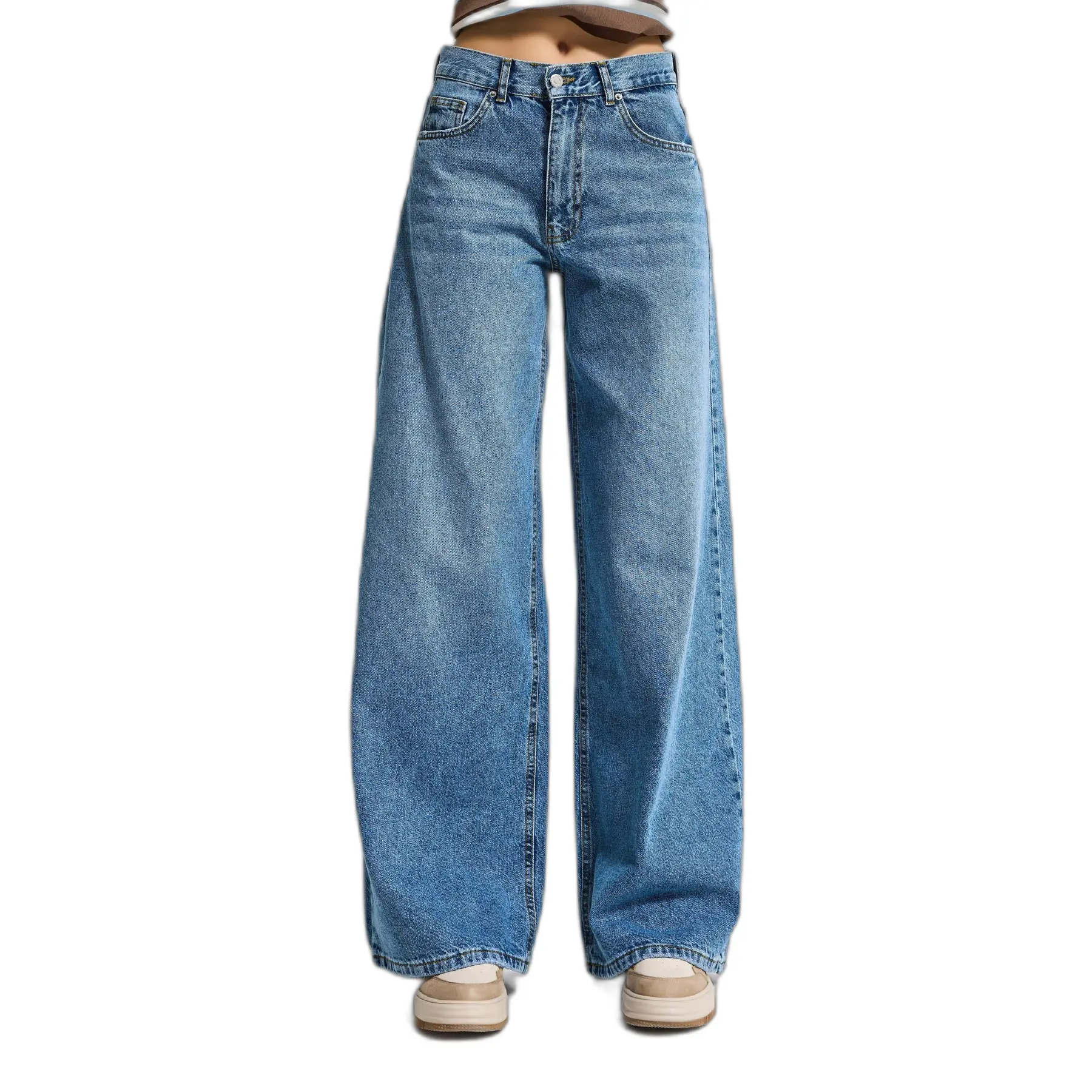 Image of Jeans Palazzo mittlere Taille Damen It's Basic Elena