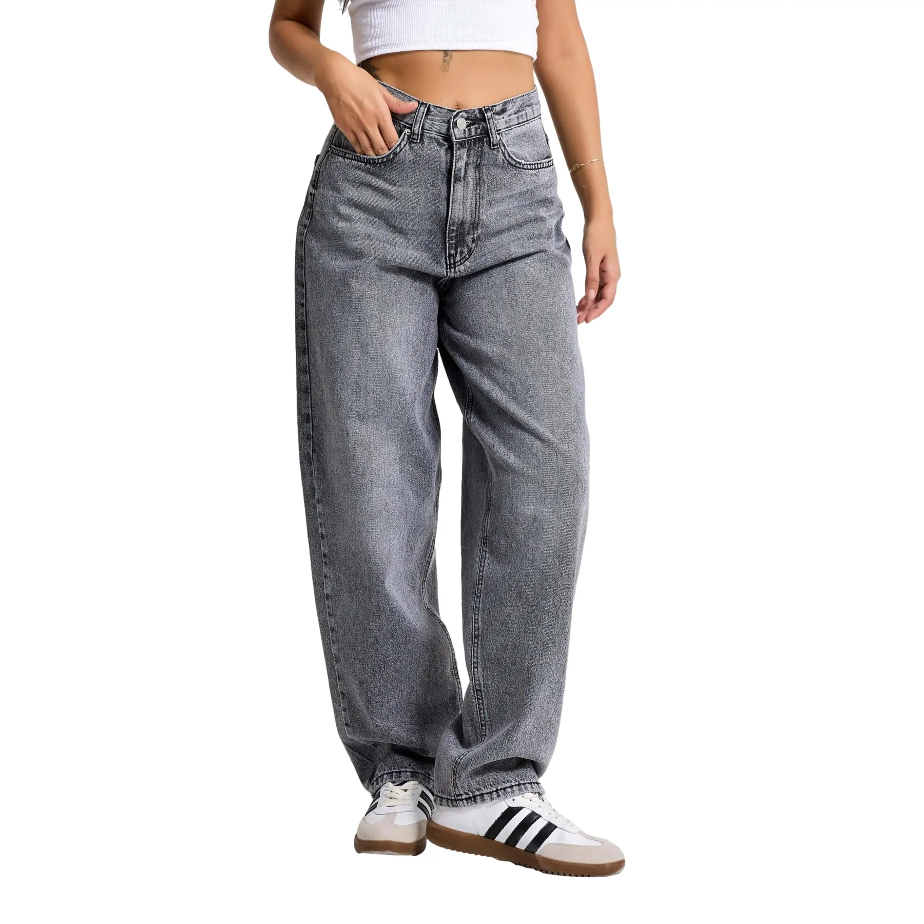 Jeans Wide Leg vita alta donna  Ivy Skater