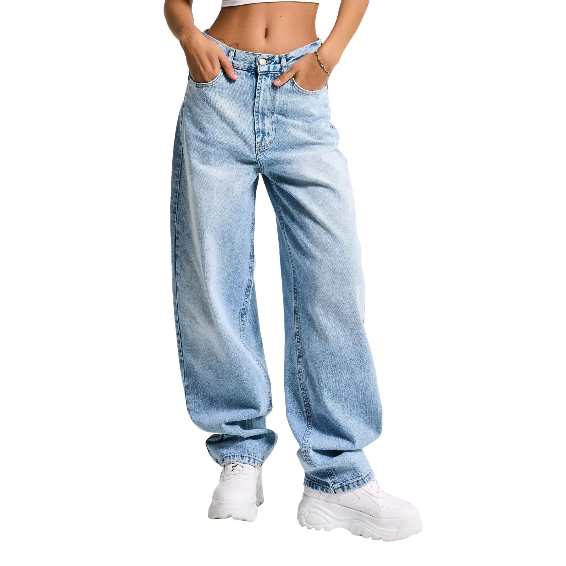 Jeans Wide Leg vita alta donna  Ivy Skater