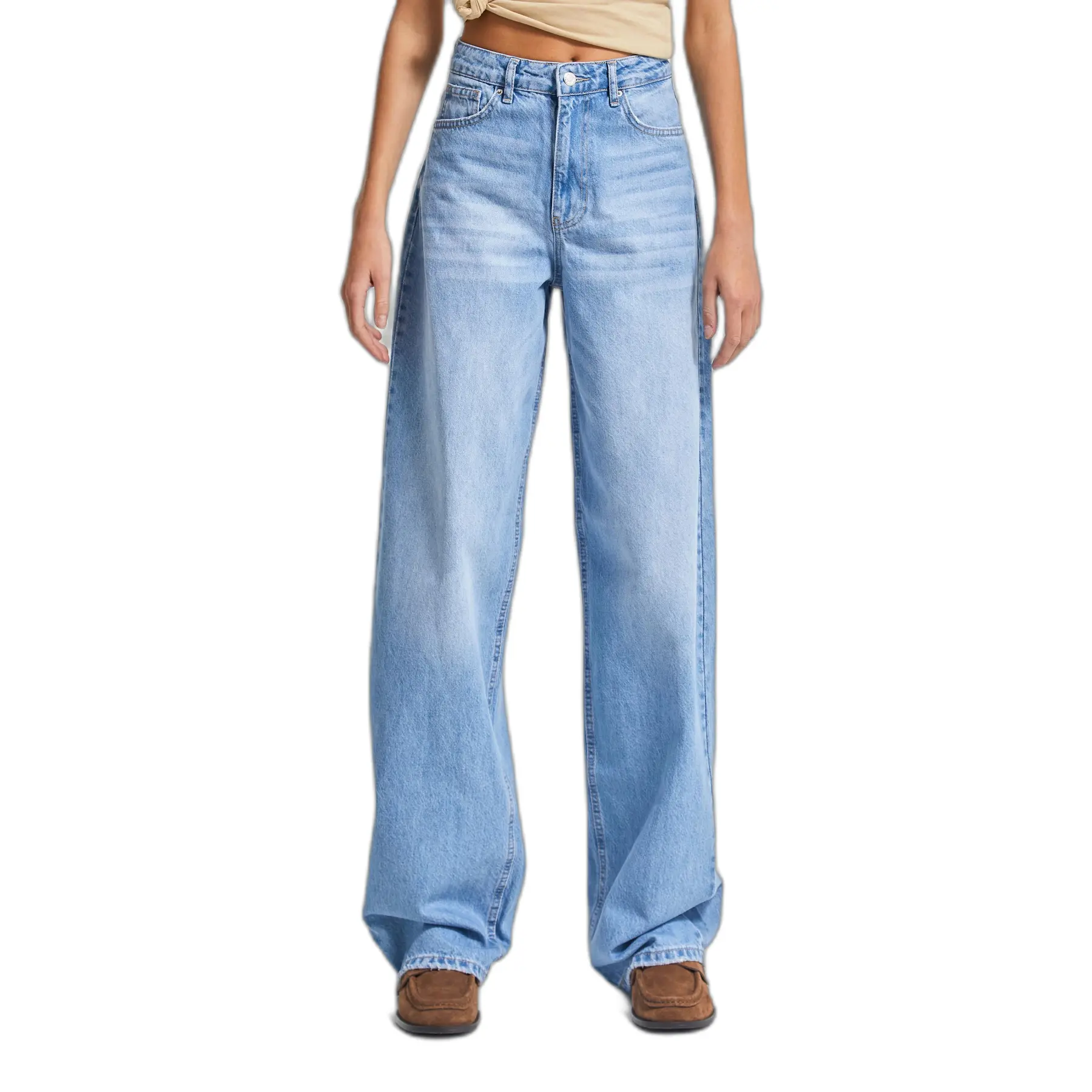 Jeans Wide Leg alta vita donna  Skater