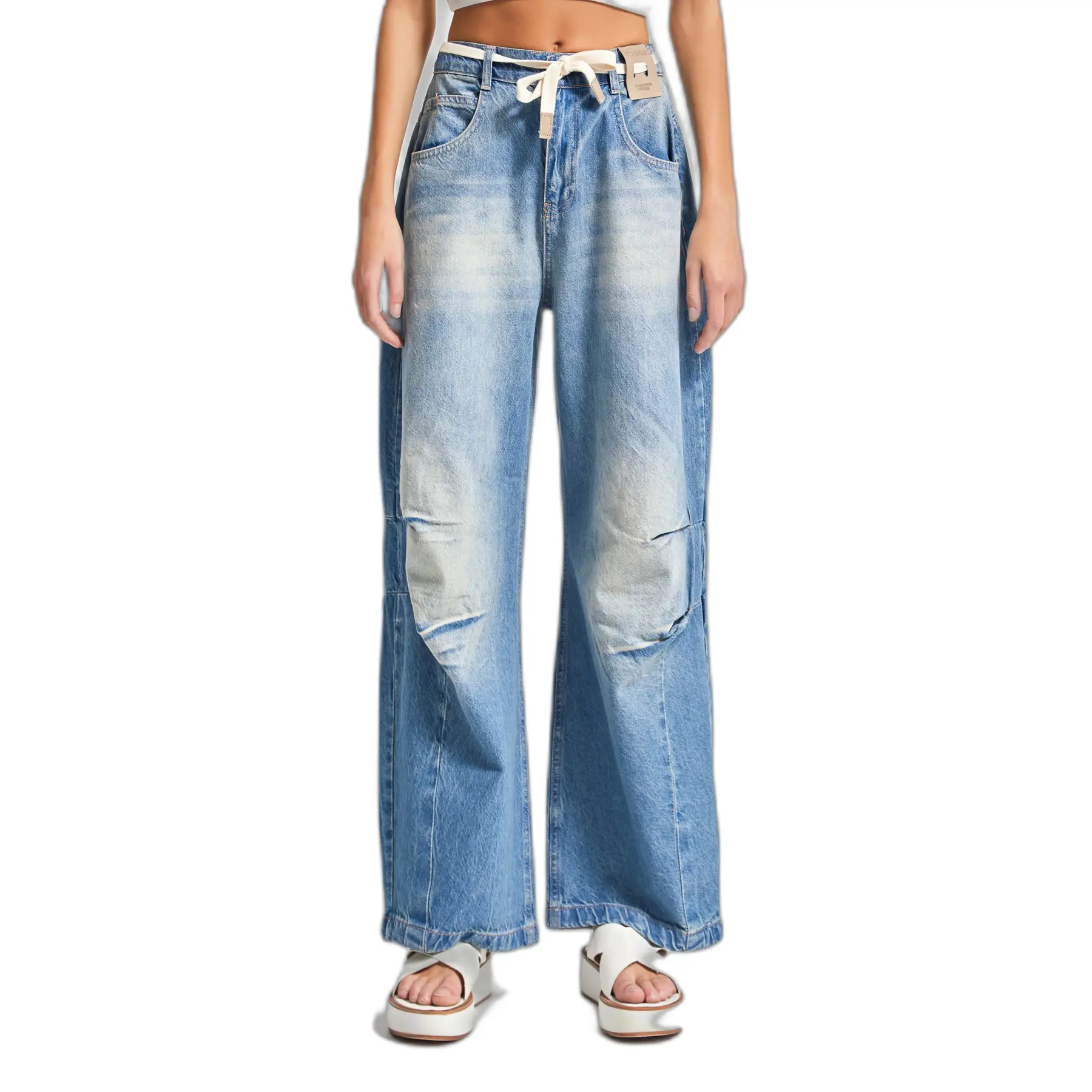 Jeans Balloon vita alta donna