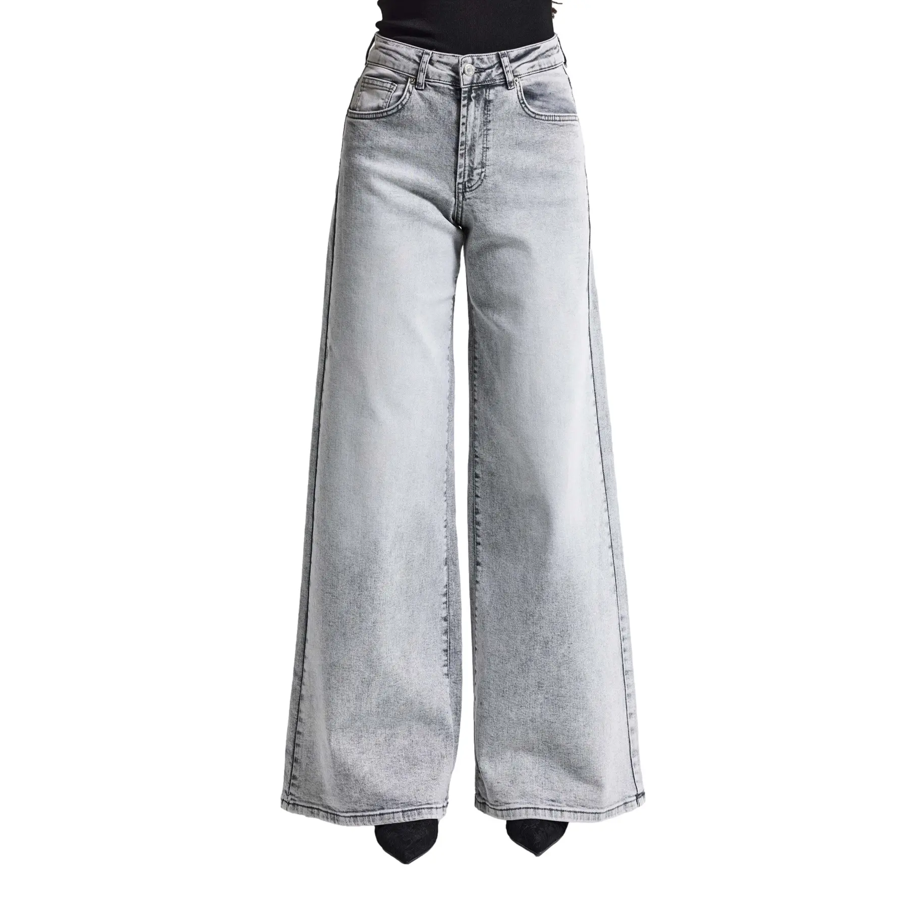 Jeans Palazzo Wide Leg raffinati e senza tempo a vita alta donna
