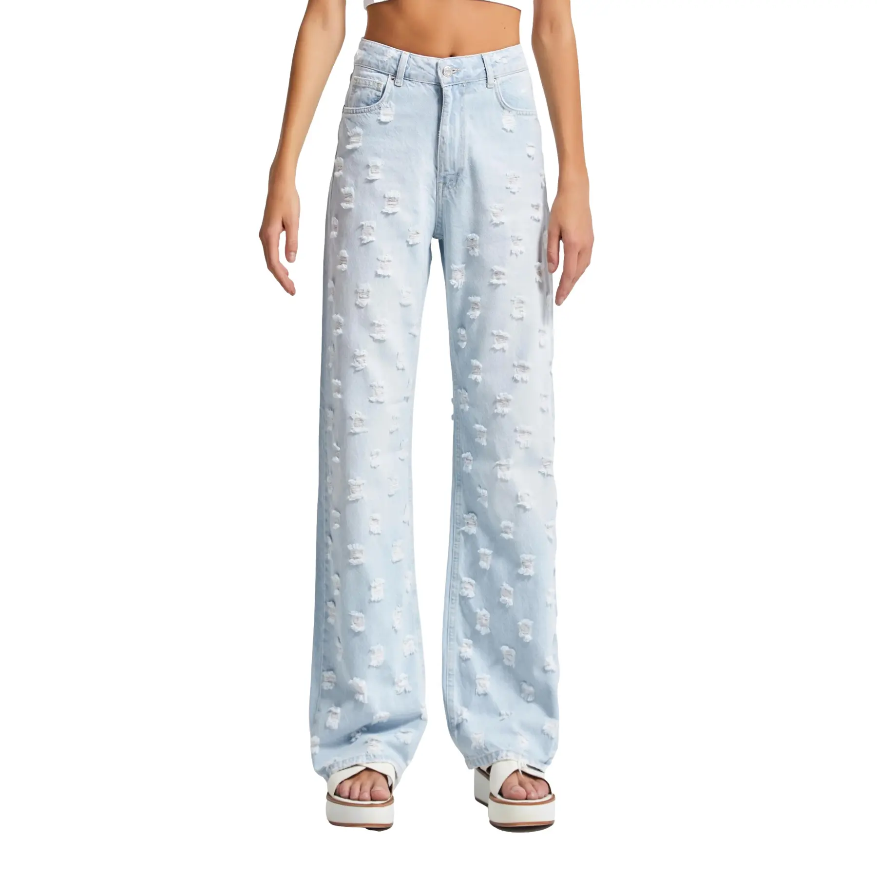 Jeans Straight vita alta classico denim senza tempo donna