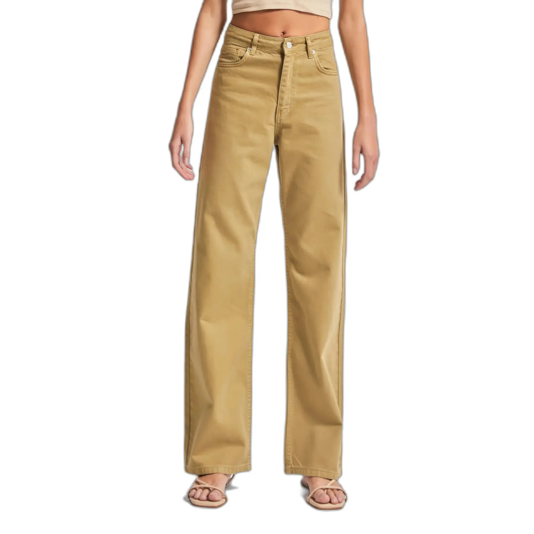 Jeans Straight linea pulita vita media donna