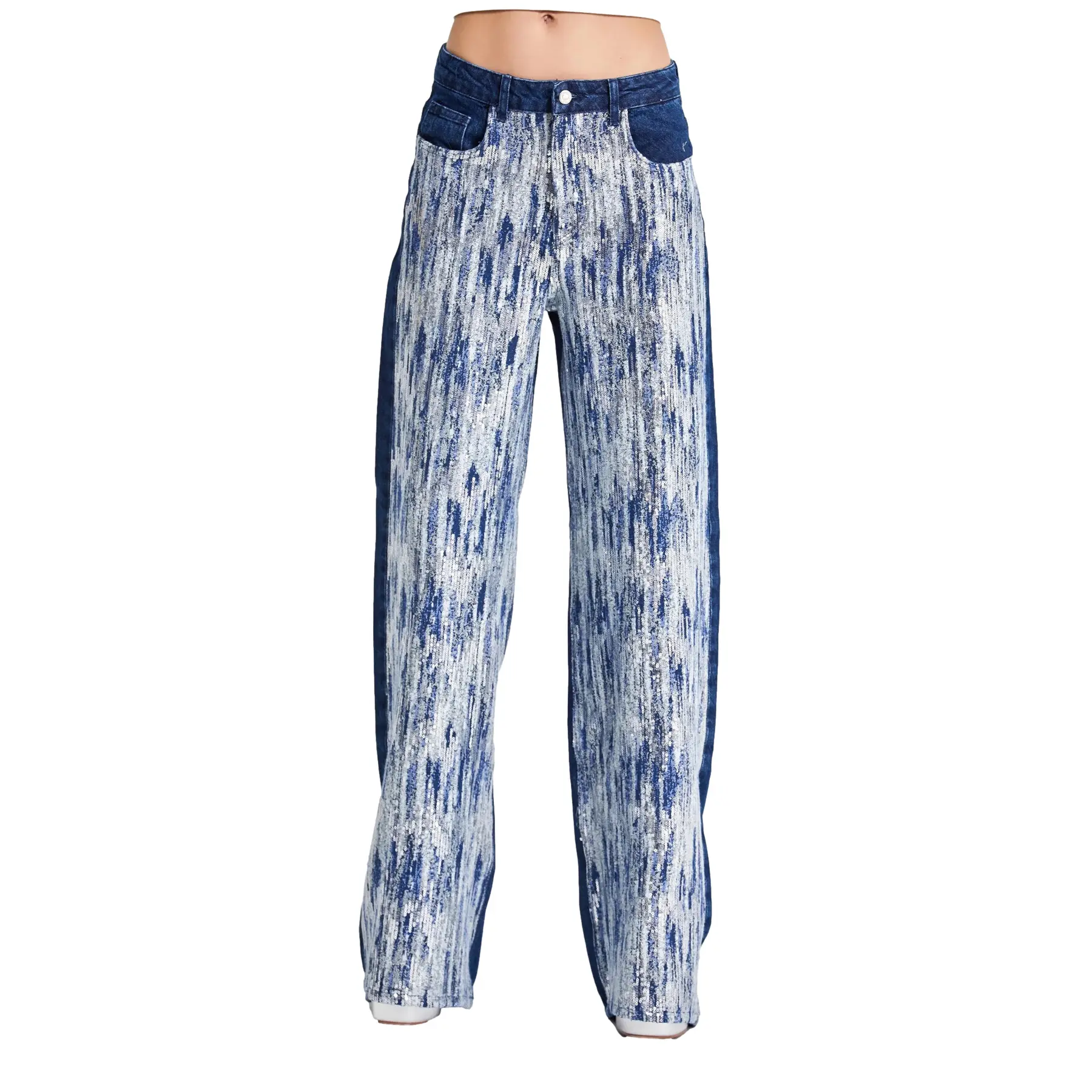 Image of Hochbund Weite Beinform Jeans Damen It's Basic