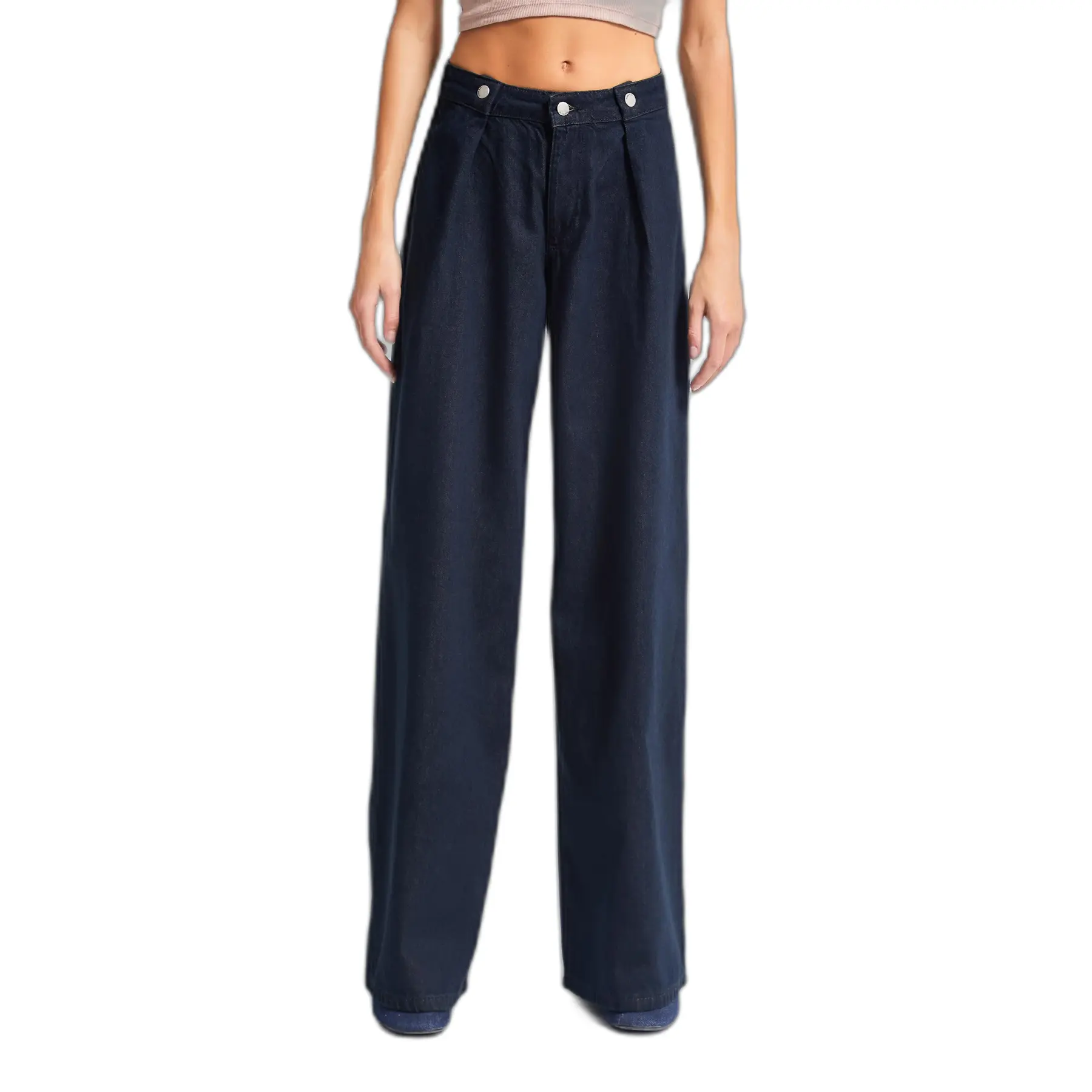 Jeans Wide Leg vita bassa donna