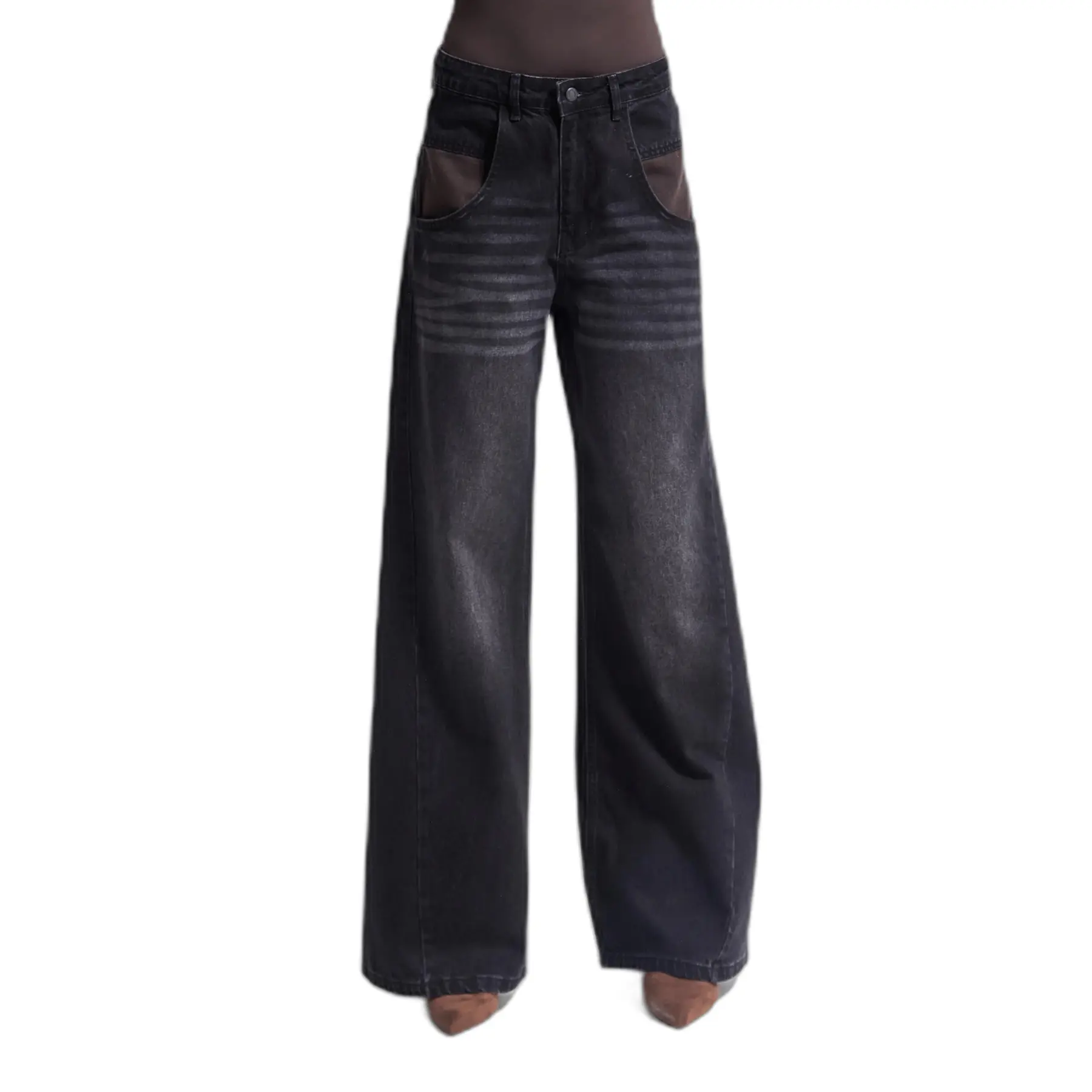 Image of Jeans Wide Leg Oversize Hohe Taille Damen It's Basic