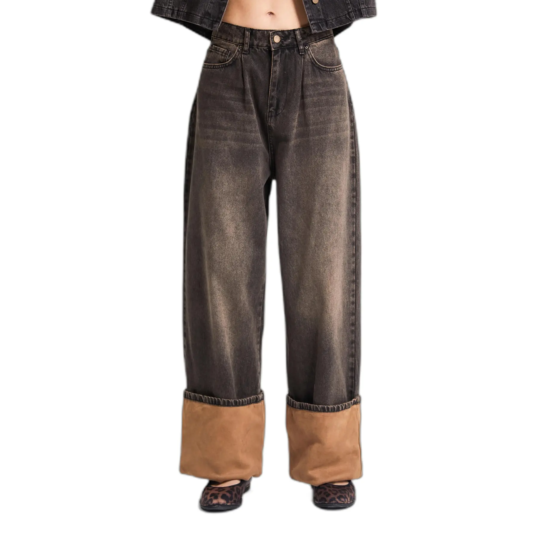 Image of Baggy Jeans mit hoher Taille für Damen It's Basic