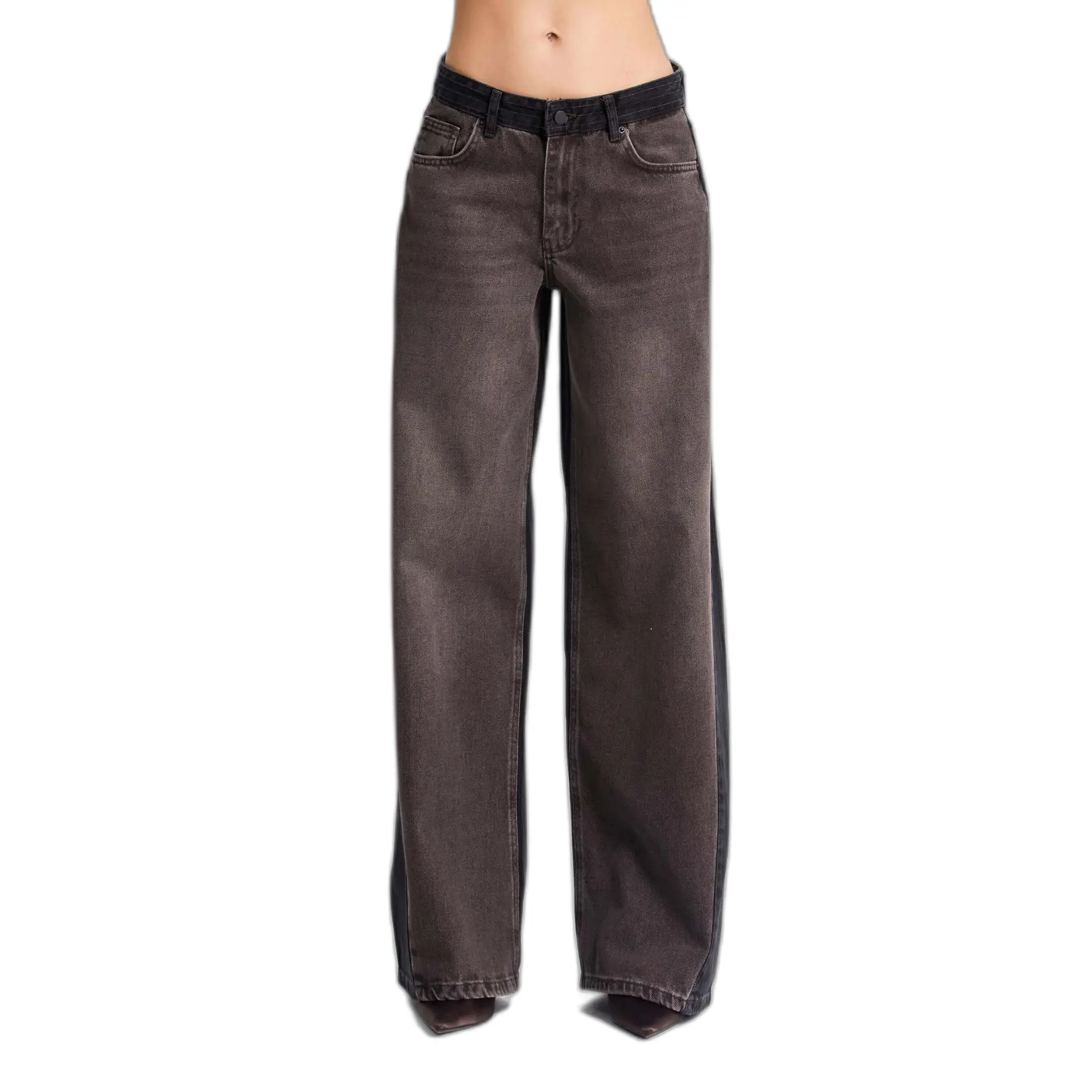 Jeans Wide Leg vita bassa donna