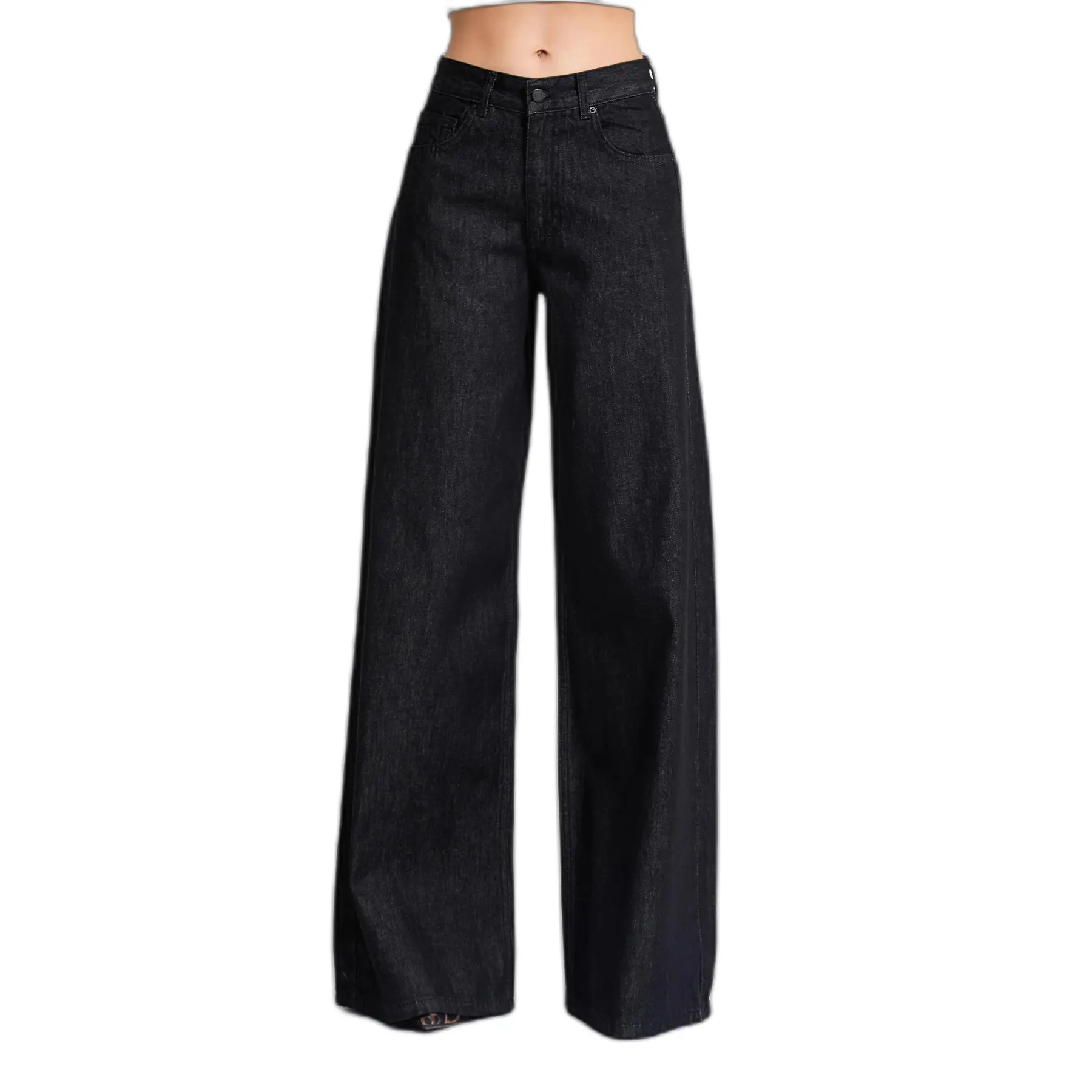 Jeans Palazzo Wide Leg versatile vita alta donna