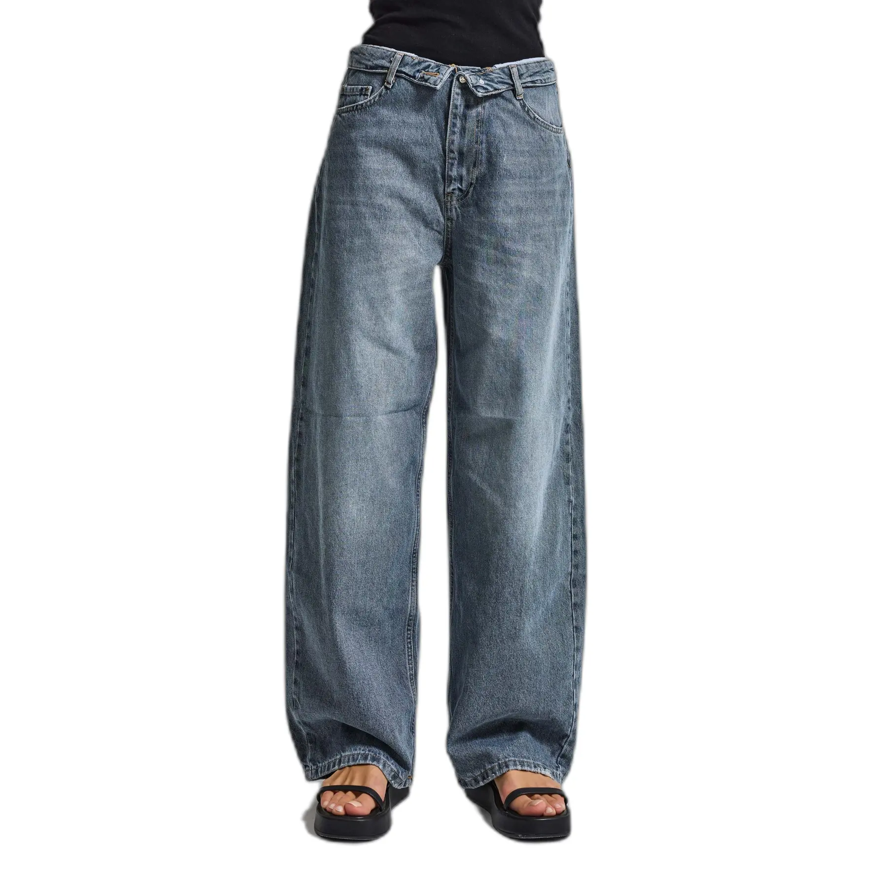 Jeans Dritti Classici Vita Basso Donna